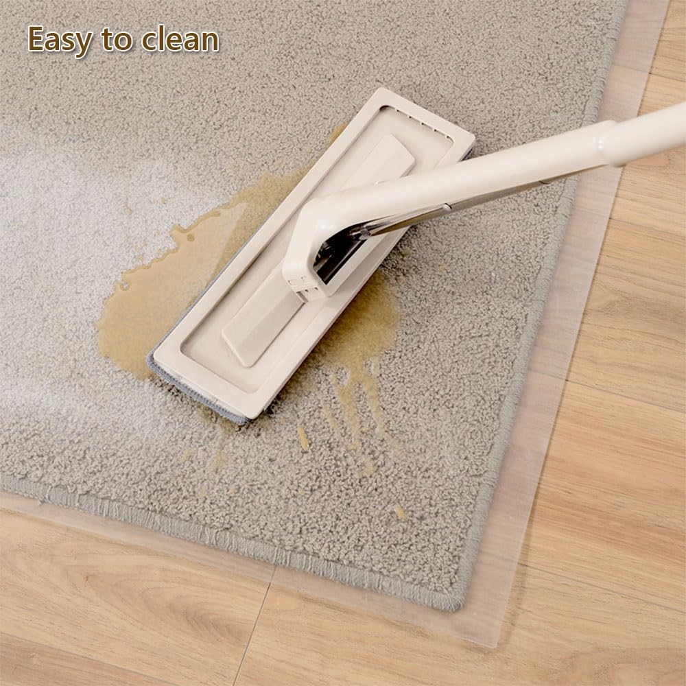 Tapis protège Sol Transparent Tapis de Protection de Sol Épaisseur : 1,0 mm Antidérapant Tapis de Chaise Transparent pour parquet(Givré,120x140 cm)