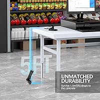 Vista 6 de TEEMI TMSL-58CR 2D Bluetooth escáner de código de barras con base USB, batería reemplazable fácil, escaneo automático manos libres, lector de código