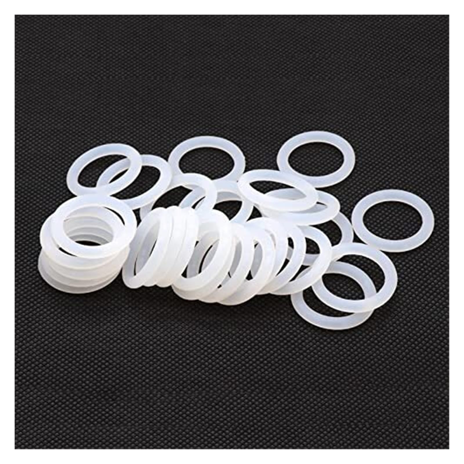 silicona o anillos manguera arandelas junta de gom Junta tórica de silicona calidad alimentaria, 2,4 mm grosor, diámetro exterior 10-100, color blanco, paquete 12(OD 85mm ID 79mm)