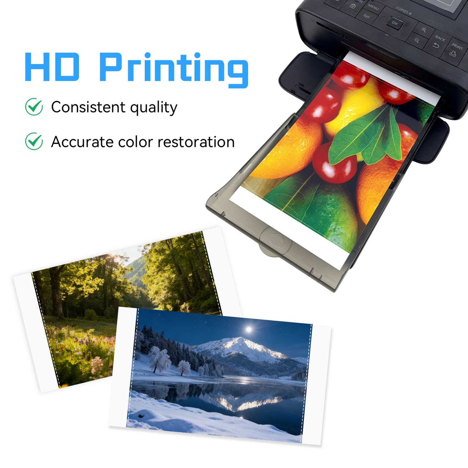 Generic Carta Fotografica Lucida, 80 Fogli di Carta Fotografica 4x6 e 2 Nastri, Compatibile con gli Accessori per Stampante 1S DHP510 DHP511 DHP513, Sublimazione Istantanea