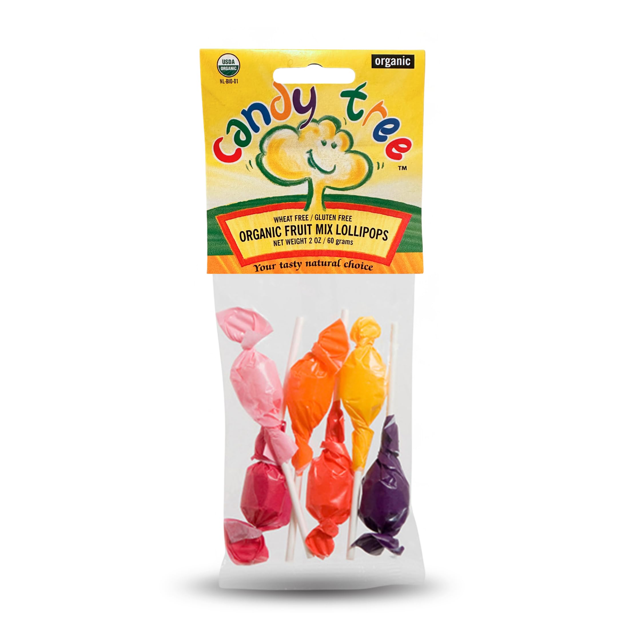 Amazon.com : Candy Tree Organic Lollipops, Assorted Flavors 4 pack