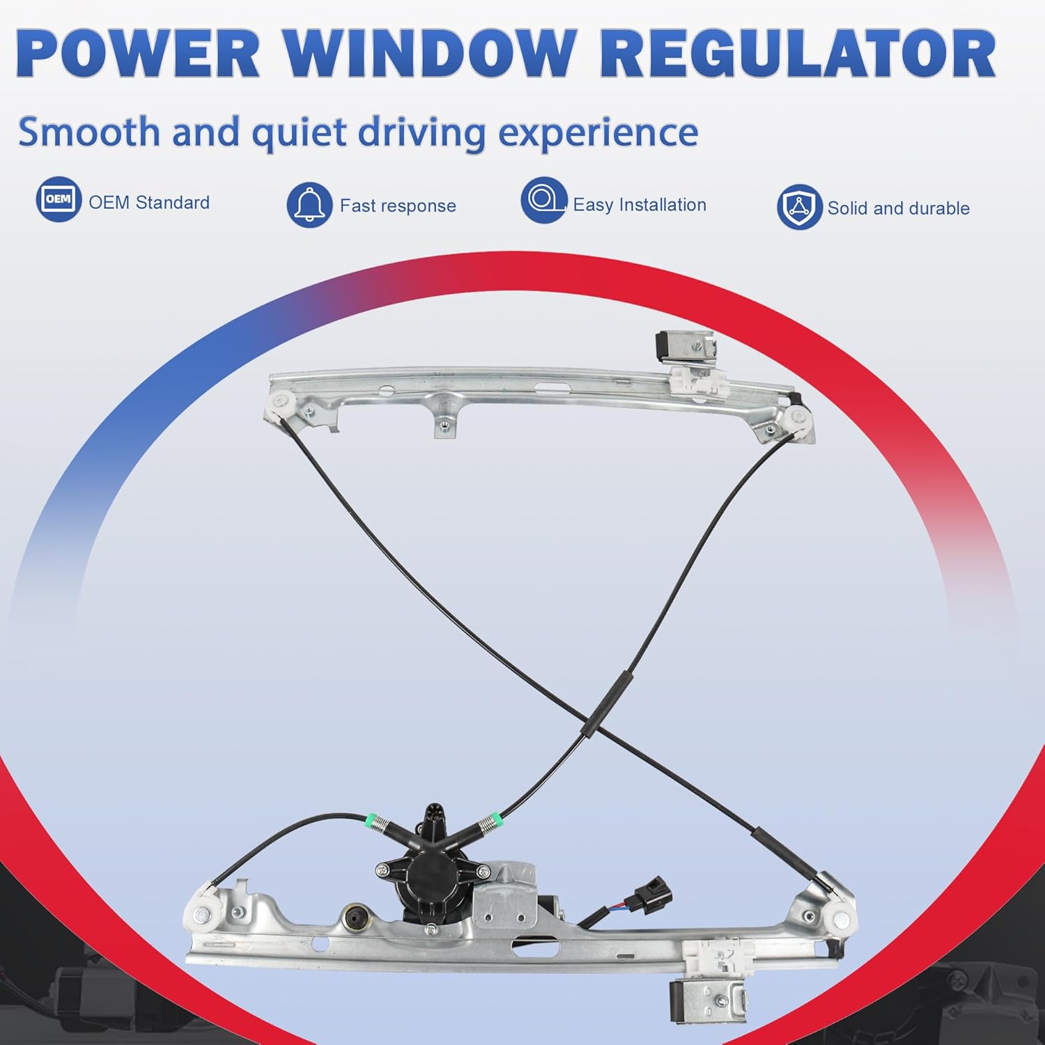 741-644 Front Left Driver Side Power Window Regulator and Motor Assembly Compatible for Silverado Avalanche Suburban Sierra 1500 2500 3500