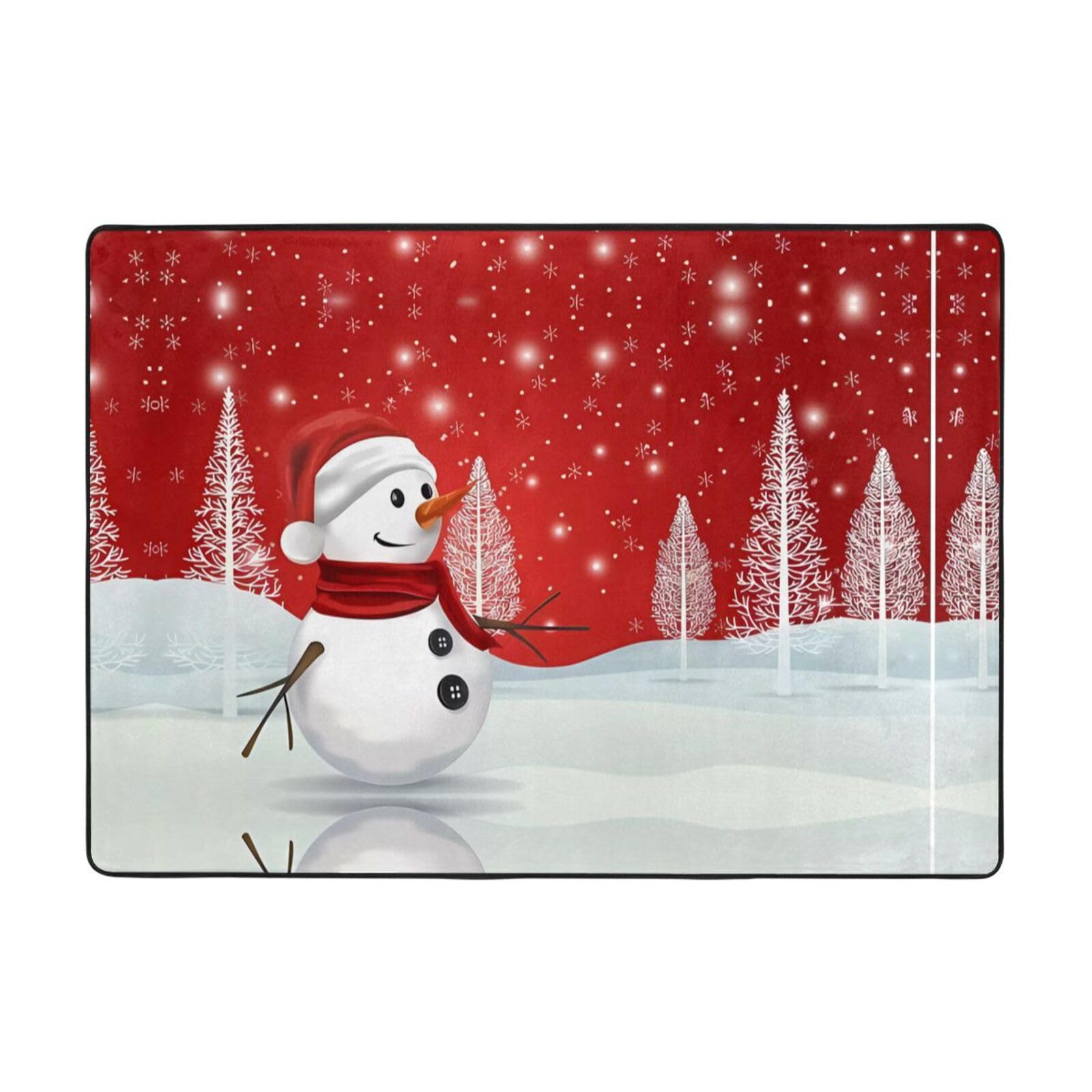 Alfombra de piel sintética mullida Feliz Navidad grande 80x58 ultra absorbente