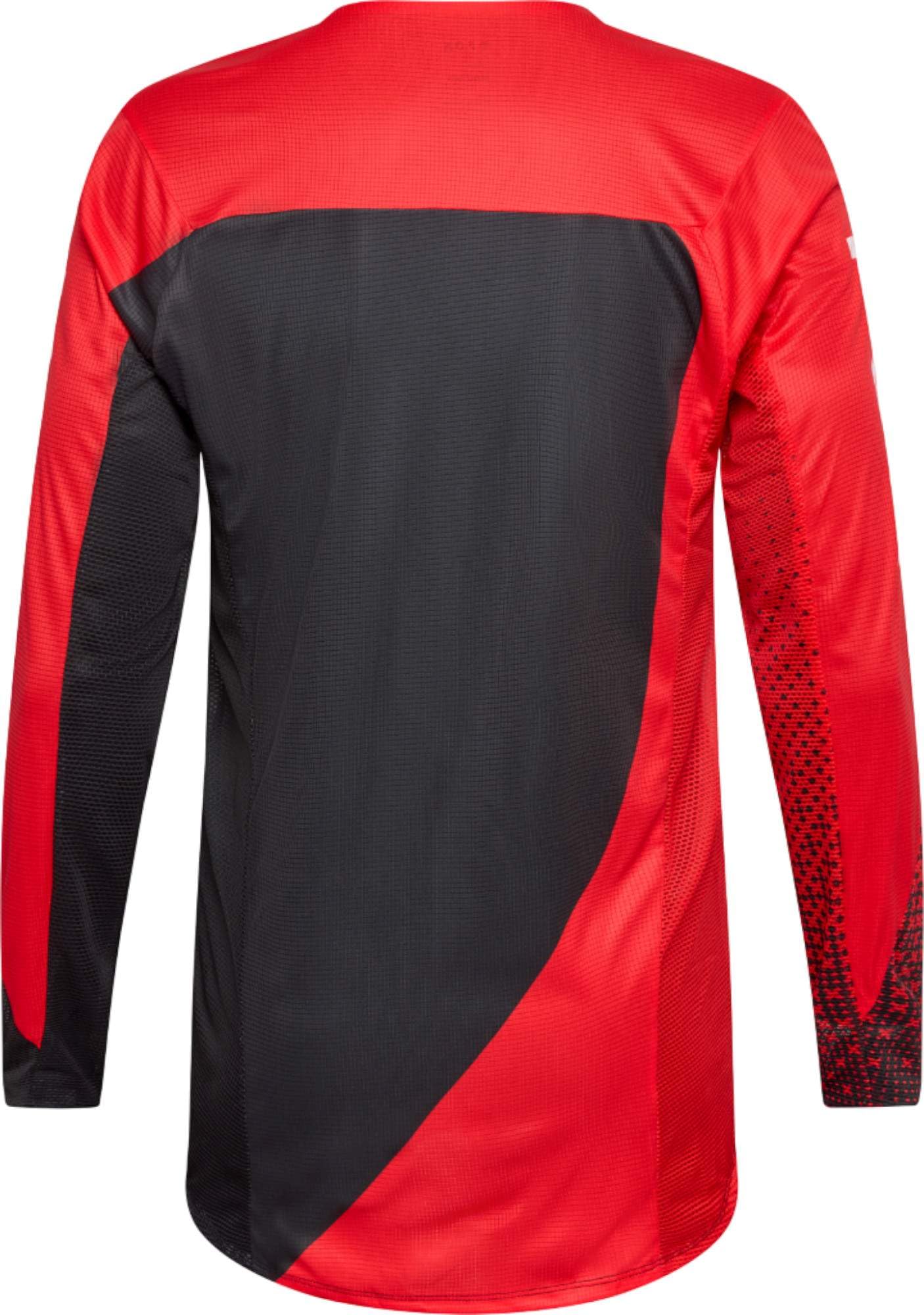 FOX Flexair Fracture Maglia da motocross, nero/rosso/bianco, XL