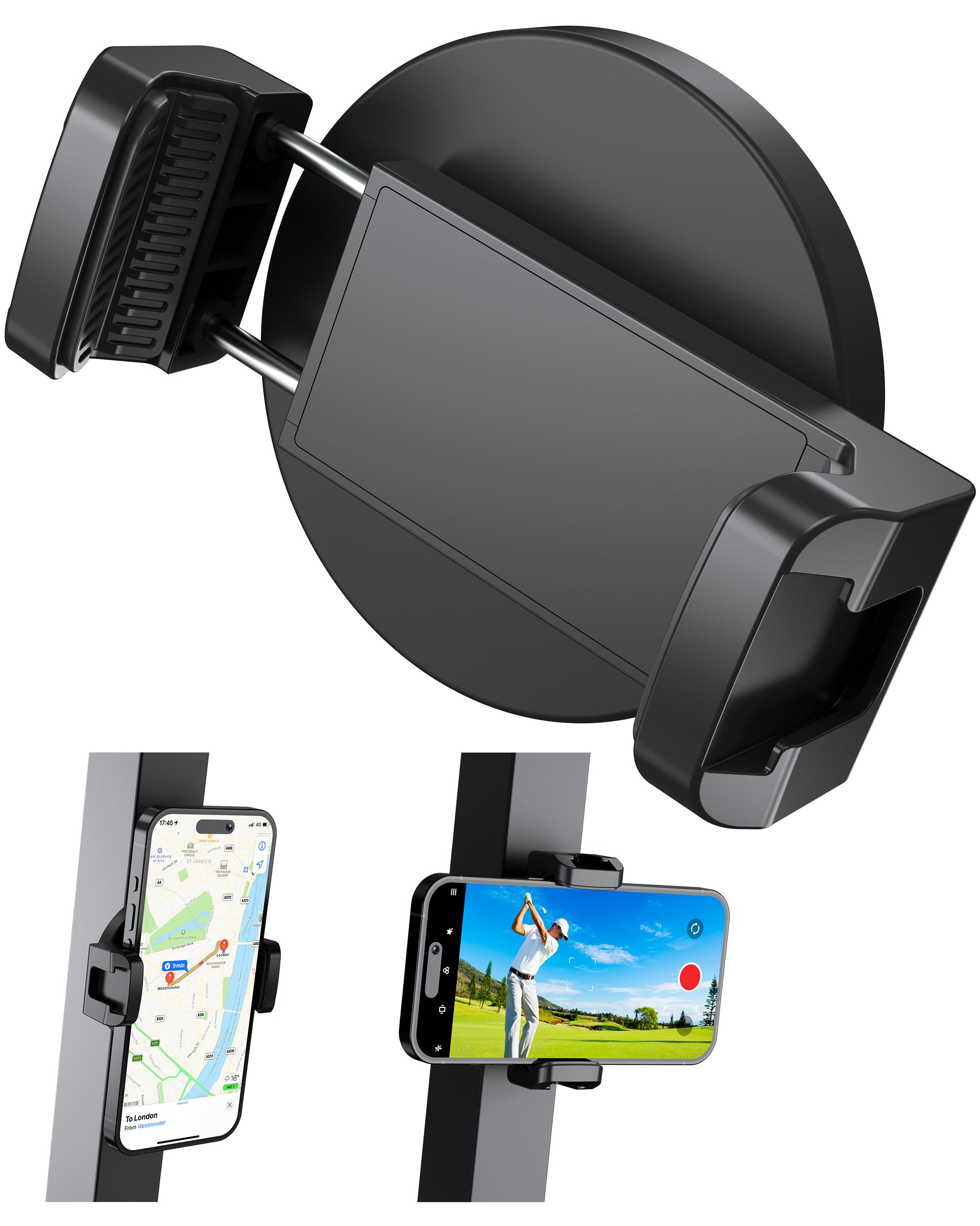 Ohcans Golf Cart Magnetic Phone Holder, Cell Phone Holder Mount Compatible with EZGO/Yamaha/Club Car, iPhone/Galaxy/Smartphones, Golf Cart Accessories