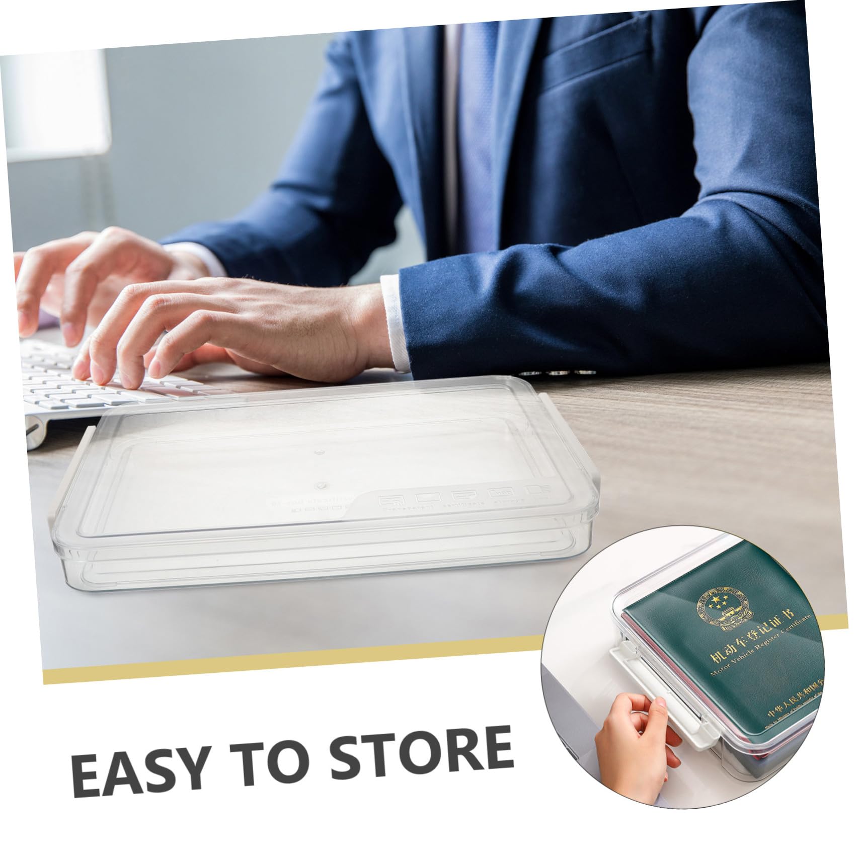 2stücke Dokumentenbox Transparent Großer Kapazität Für Zuhause Büro Schule Reisen Tragbar Für Zertifikate Papiere Dokumente Bilder Rechnungen Anleitungen Zeitschriften Aufbewahrung