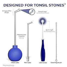 Oravix Tonsil Stone Vacuum, Tonsil Stone Remover Vacuum Suction, Tonsil Stone Cupping Tool, Tonsil Stone Removal Tool with Suction, Tonsil Stones Removal Vacuum, Tonsil Stone Extractor - 3 in 1 Kit