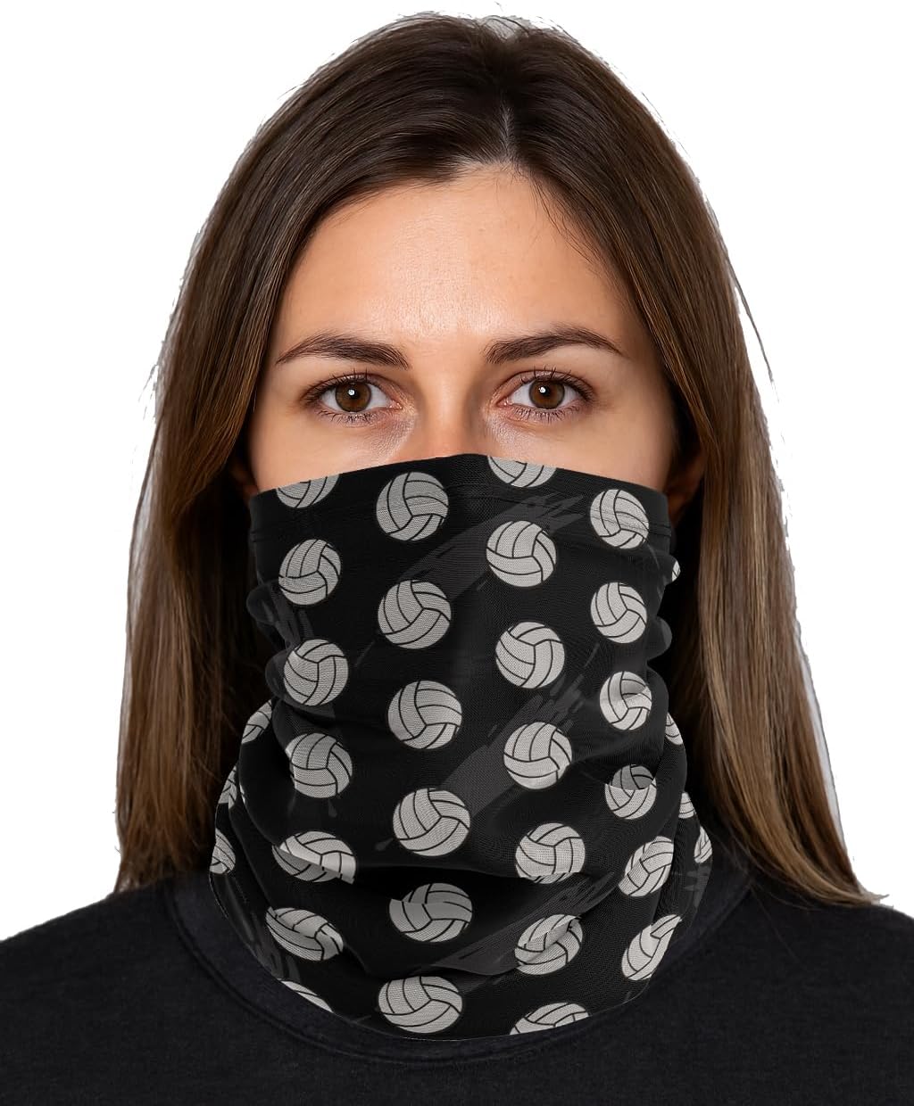 Neck Gaiter (Volleyball Boy Sports Pattern) Cooling Breathable Face Mask UV Protection Scarf Hiking Bandana for Men, Women, kids