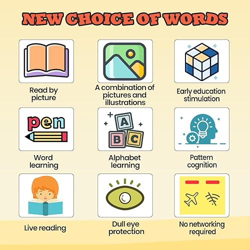 Miniatura 4 de Juguetes Montessori de aprendizaje, 224 tarjetas flash que hablan con palabras visuales, juguetes para niños de 18 meses + 2, 3, 4, 5 años, regalos