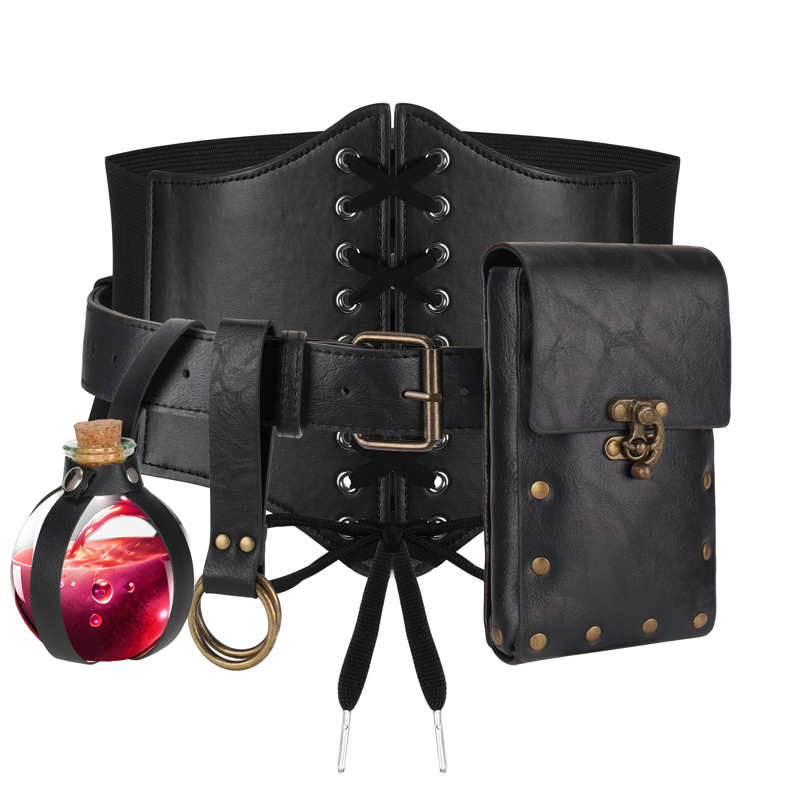 Magibag Women Renaissance Corset Belt Pouch Halloween Medieval Renaissance Costume Accessories