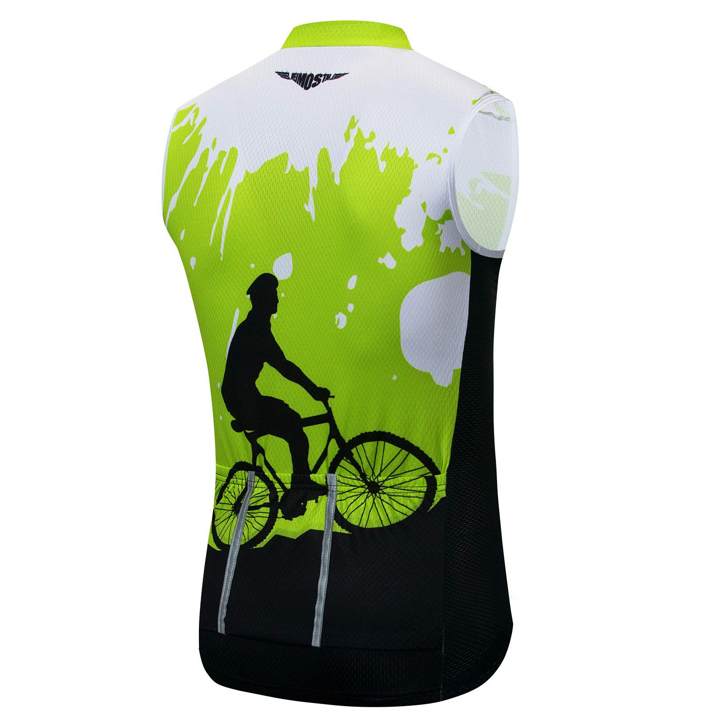 JPOJPO Men's Cycling Jersey Vest USA Bike Sleeveless Shirt Sets S-3XL Reflective 3-Pockets