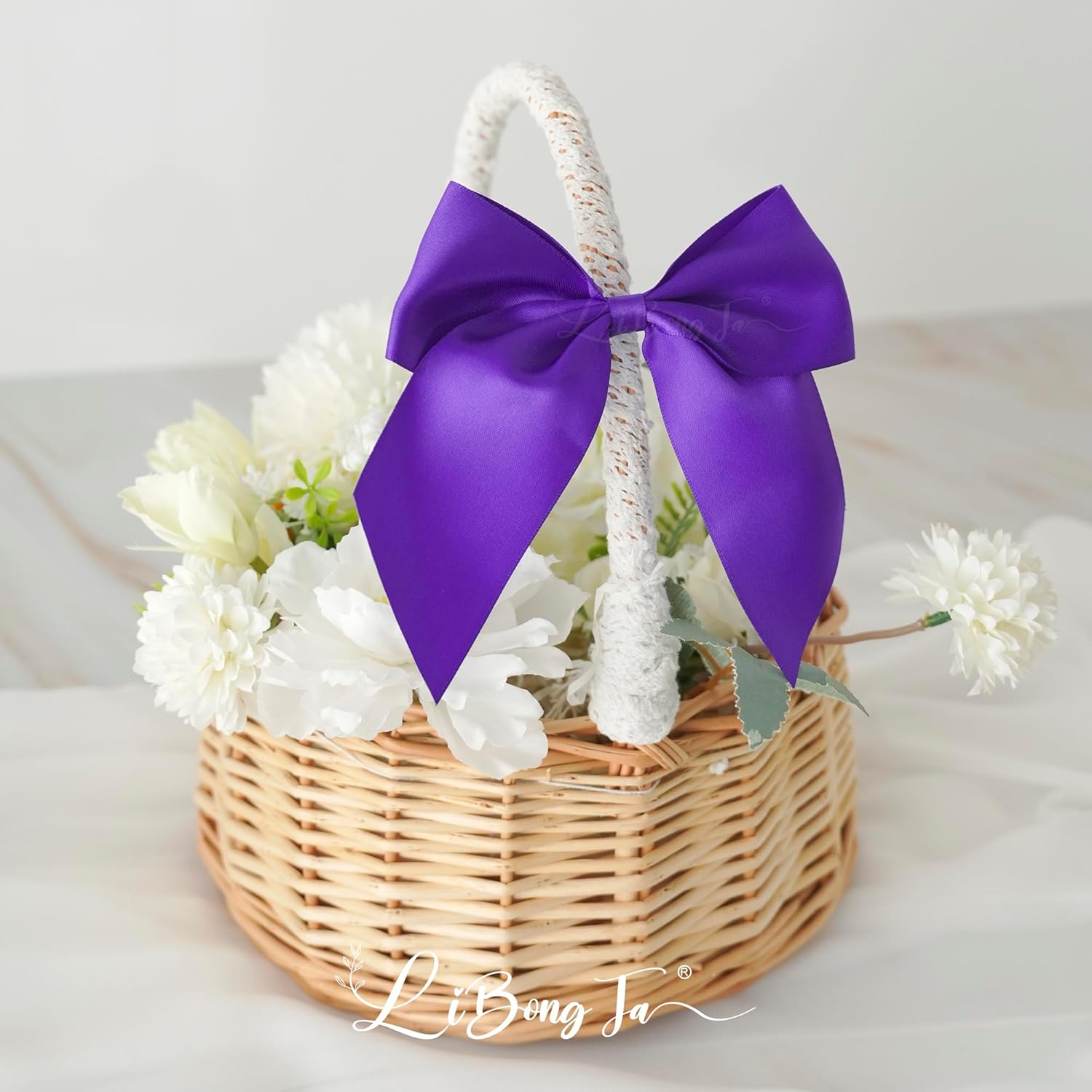 5'' Purple Bow Party Decorations Satin Bows, Twist Tie Bows for Treat Bags, Cake Pops, Pre-Tied Bow Premade Ribbon Bows for Crafts, Holiday Bows for Gift Wrapping, Wedding Decor-24 Counts - Image 4