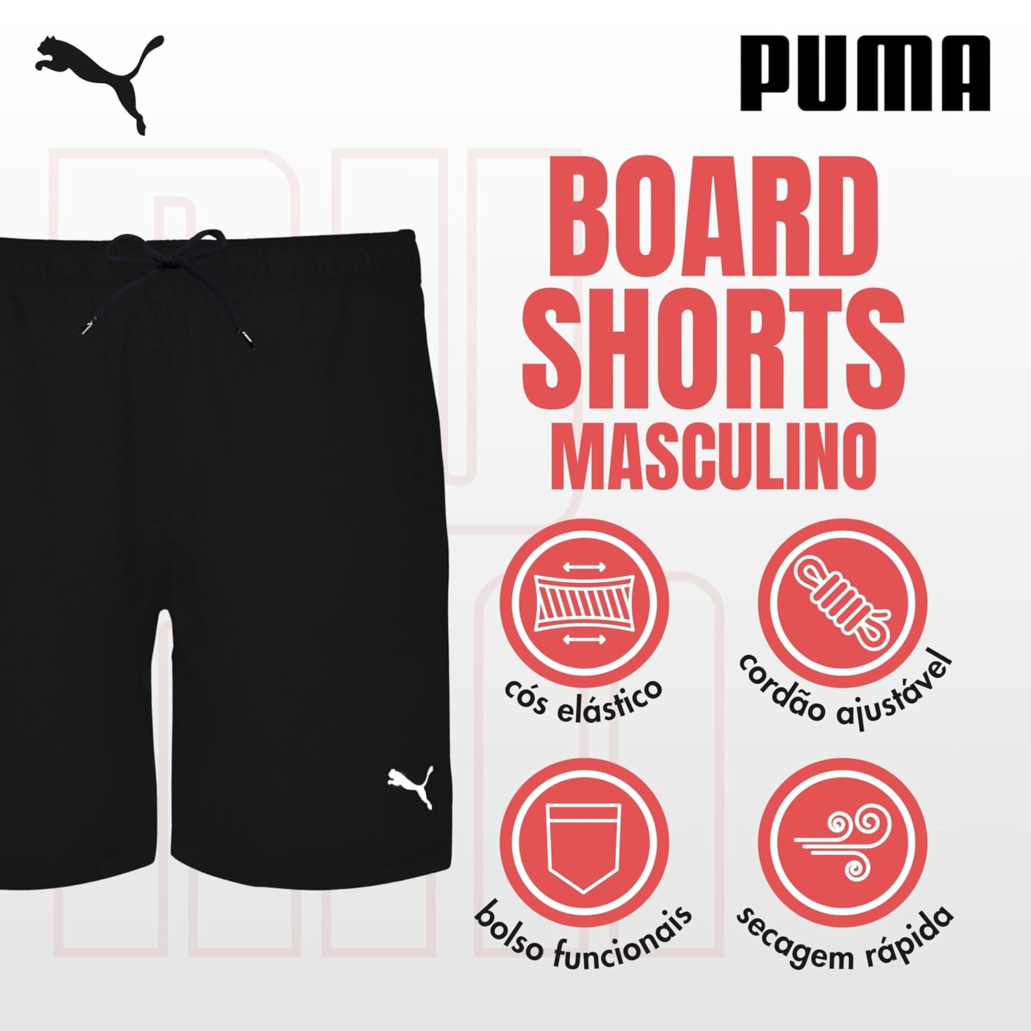 Board Short Puma Bermuda Casual Masculina Swimming Dry Fast Cordão Ajustável em promoção! Veja a oferta e mais achadinhos de Shorts & Bermudas 2 Hoje é o melhor dia para comprar Board Short Puma Bermuda Casual Masculina Swimming Dry Fast Cordão Ajustável com aquele preço maroto! Promoção! Aproveite a oferta! 2