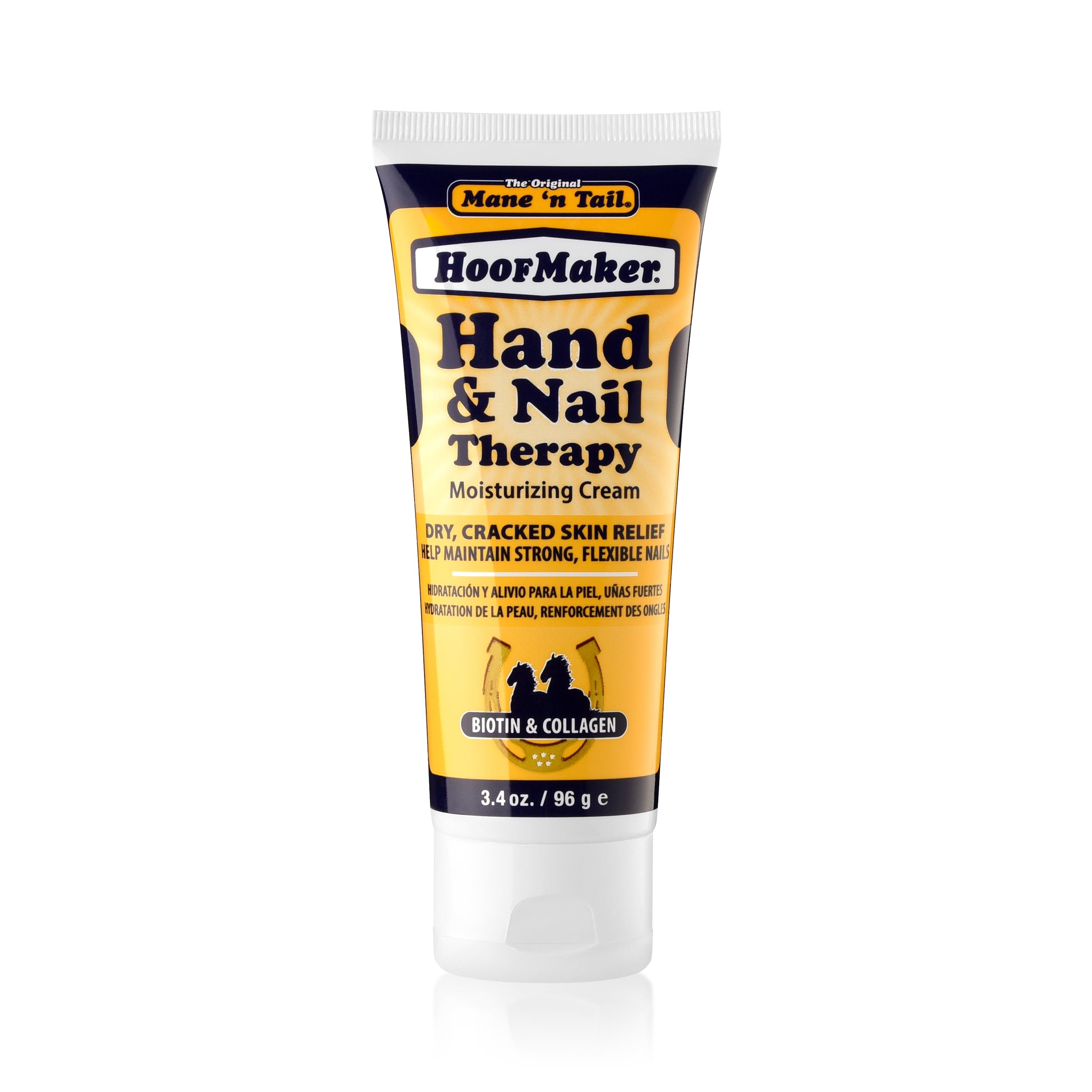 Mane 'n TailHoofmaker Hand & Nail Therapy 3.4 oz with biotin, Collagen, and Allantoin That Strengthen and Soften Skin Contains shea Butter & Fragrance Free