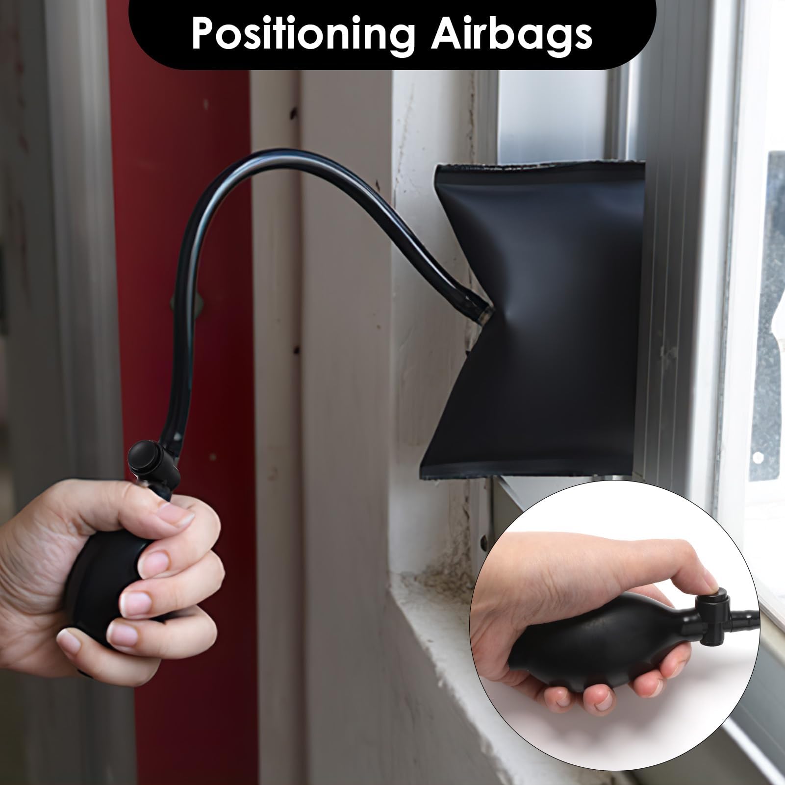 Cuña de Aire Hinchable Bomba 2Pcs, Air Pump Wedge, Ventanas y Reparación de Automóviles, Capacidad de Carga de 200 KG, Herramienta de Elevación y Alineación para Instalación de Puertas