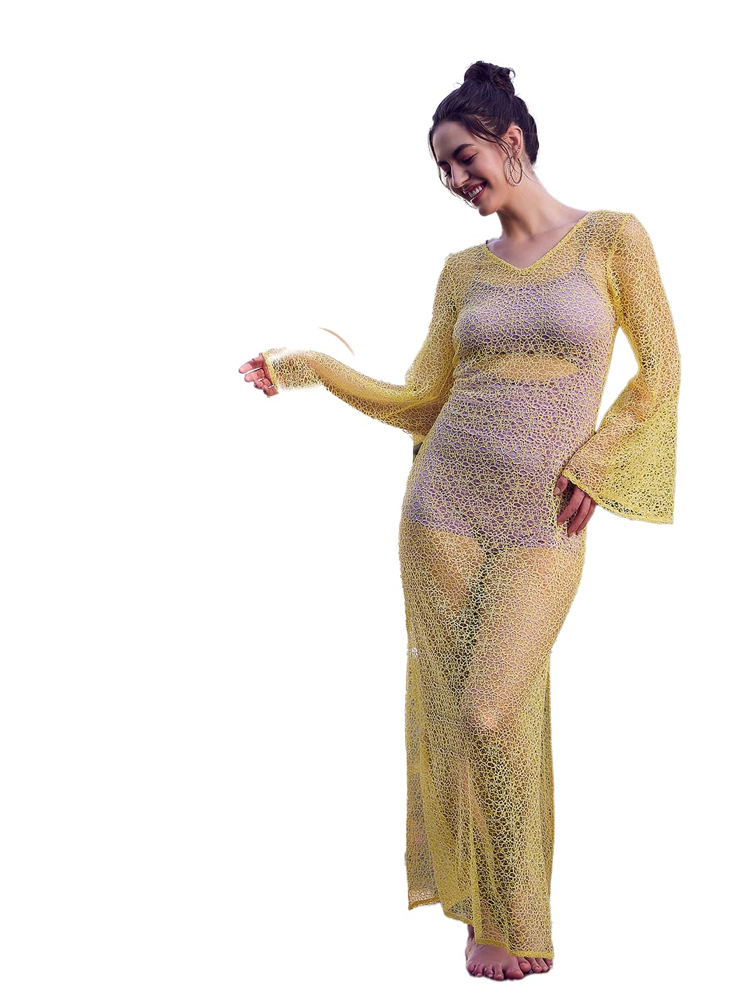 Yellow White Lace up-image-13