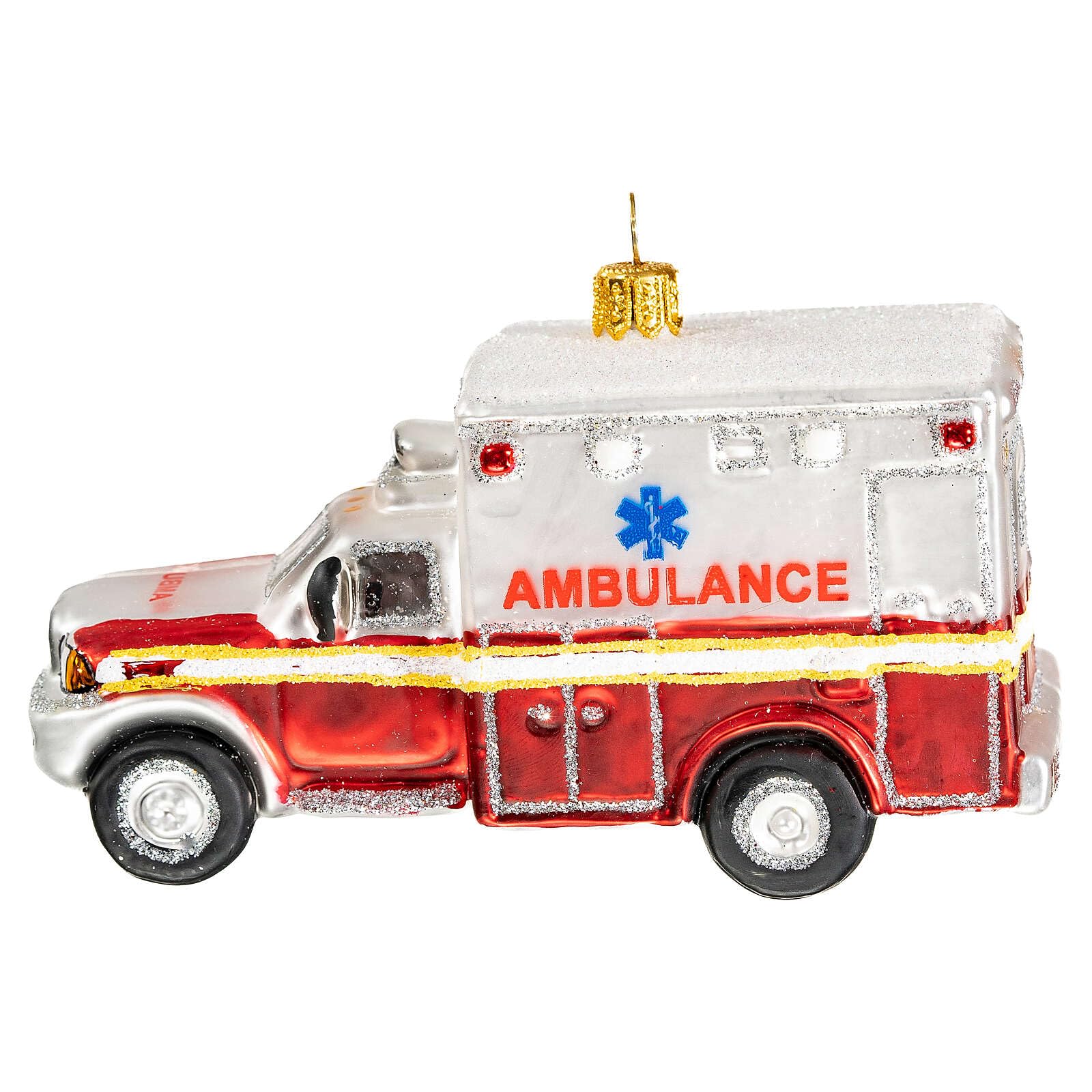 Holyart Ozdoby choinkowe ze szkła dmuchanego: Ambulans NYC ozdoba szkło dmuchane na choinkę