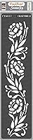 Vista 6 de CrafTreat Plantillas reutilizables con borde de flores para pintar en madera, lienzo, papel, tela, piso, pared y azulejos, borde de 12 a 3 x 12
