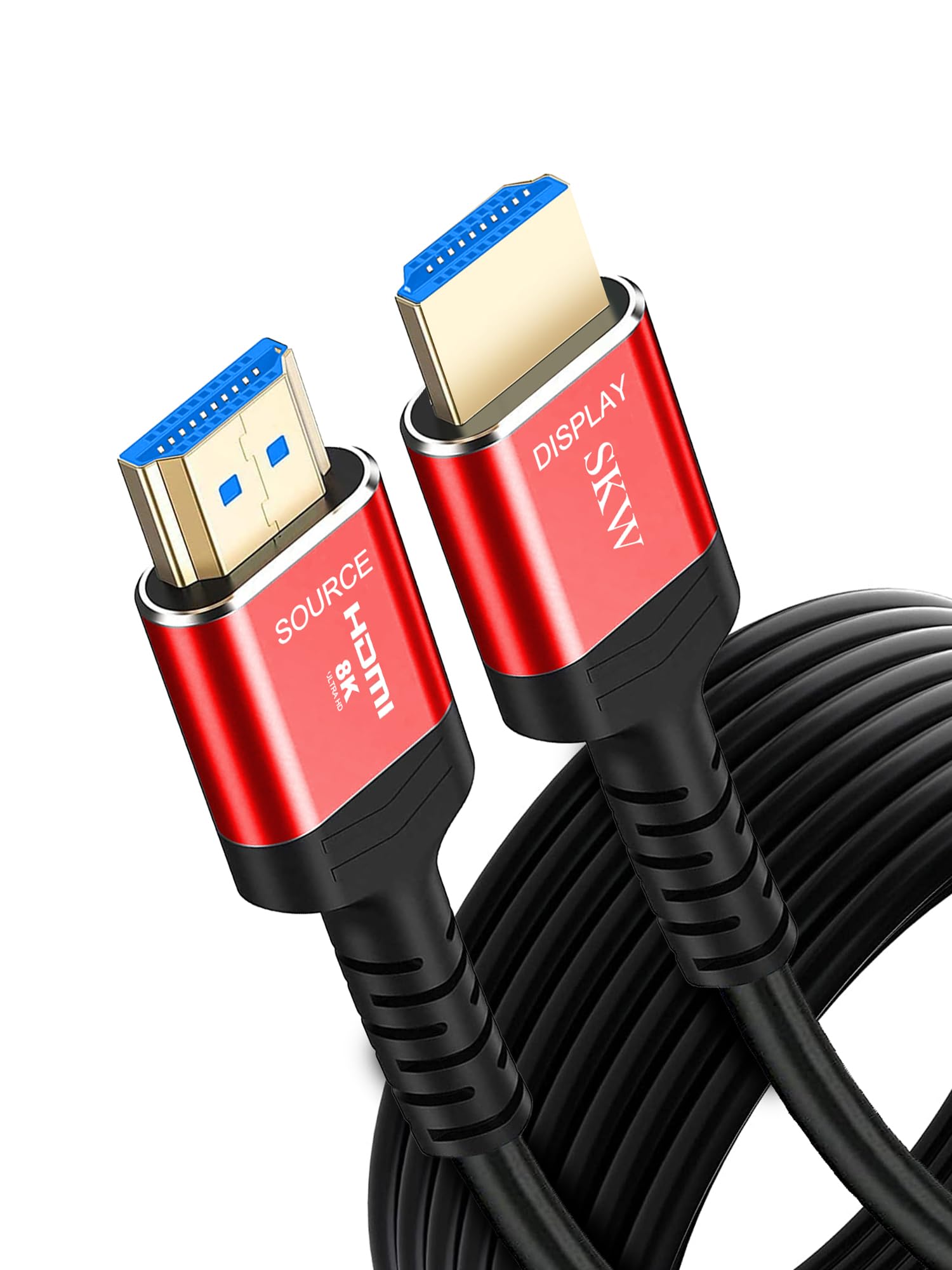 Amazon | SKW 8K 光ファイバー HDMI 2.1 ケーブル 33フィート 48Gbps