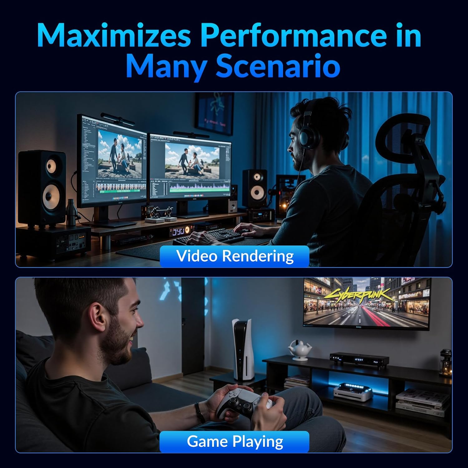 PHIXERO PSC SSD 2TB with Heatsink, Up to 7450MB/s, TLC NAND M.2 NVMe, PCIe 4.0 2280, Innovative IceArmor Cooling, Internal SSD for Desktop PC