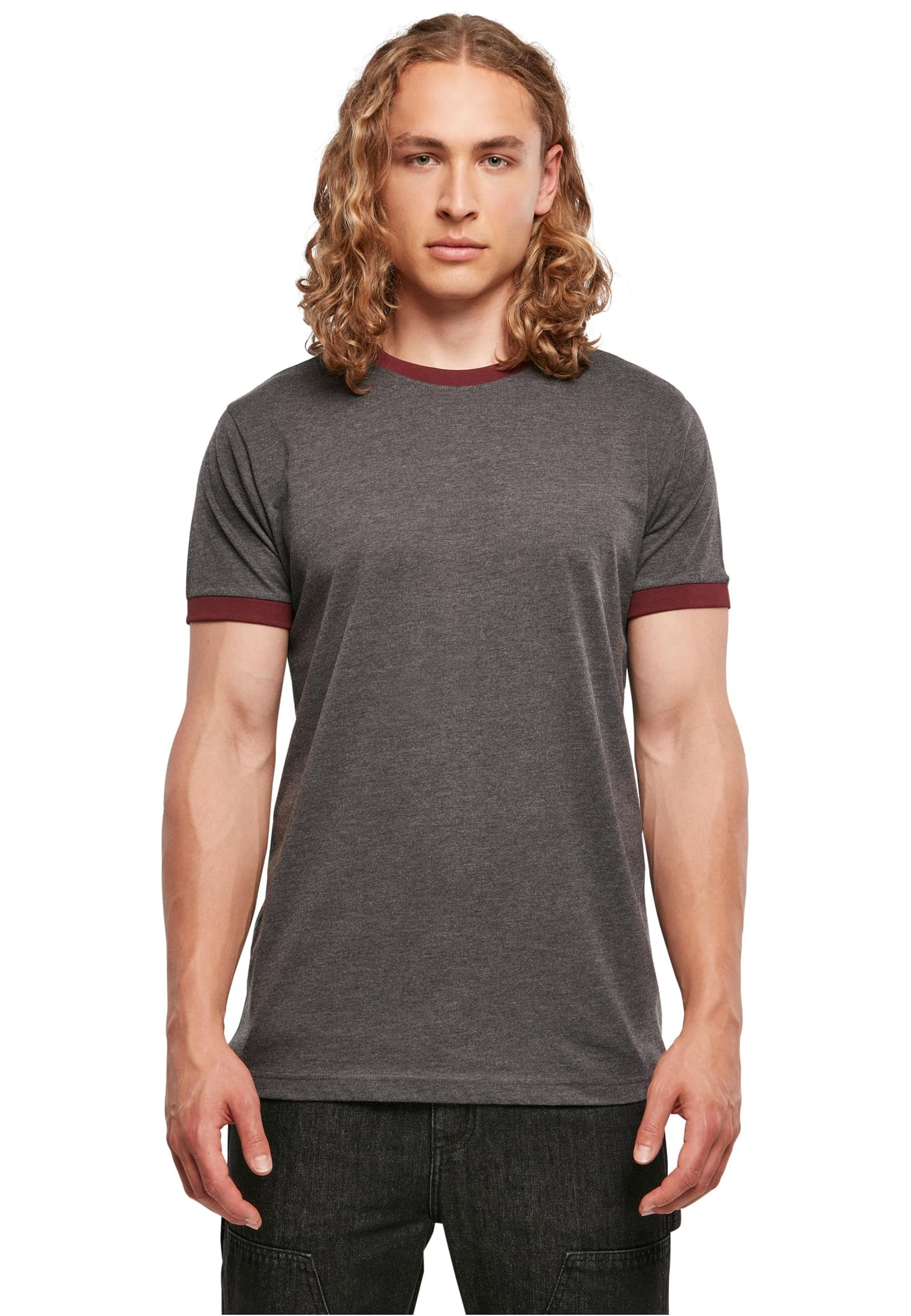 Build Your Brand Herren Bb022-ringer Tee T-Shirt (1er Pack)