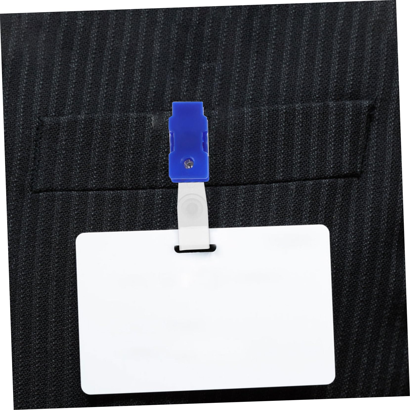 HOMSFOU 5 Ensembles Clip De Support De Carte À Nez Clé Plusieurs Agrafe Plat Insignes Clips Pour Badge De Travail Clips De Badge Avec Sangles Clips Porte-nom Plastique Bleu 100 Pièces * 5