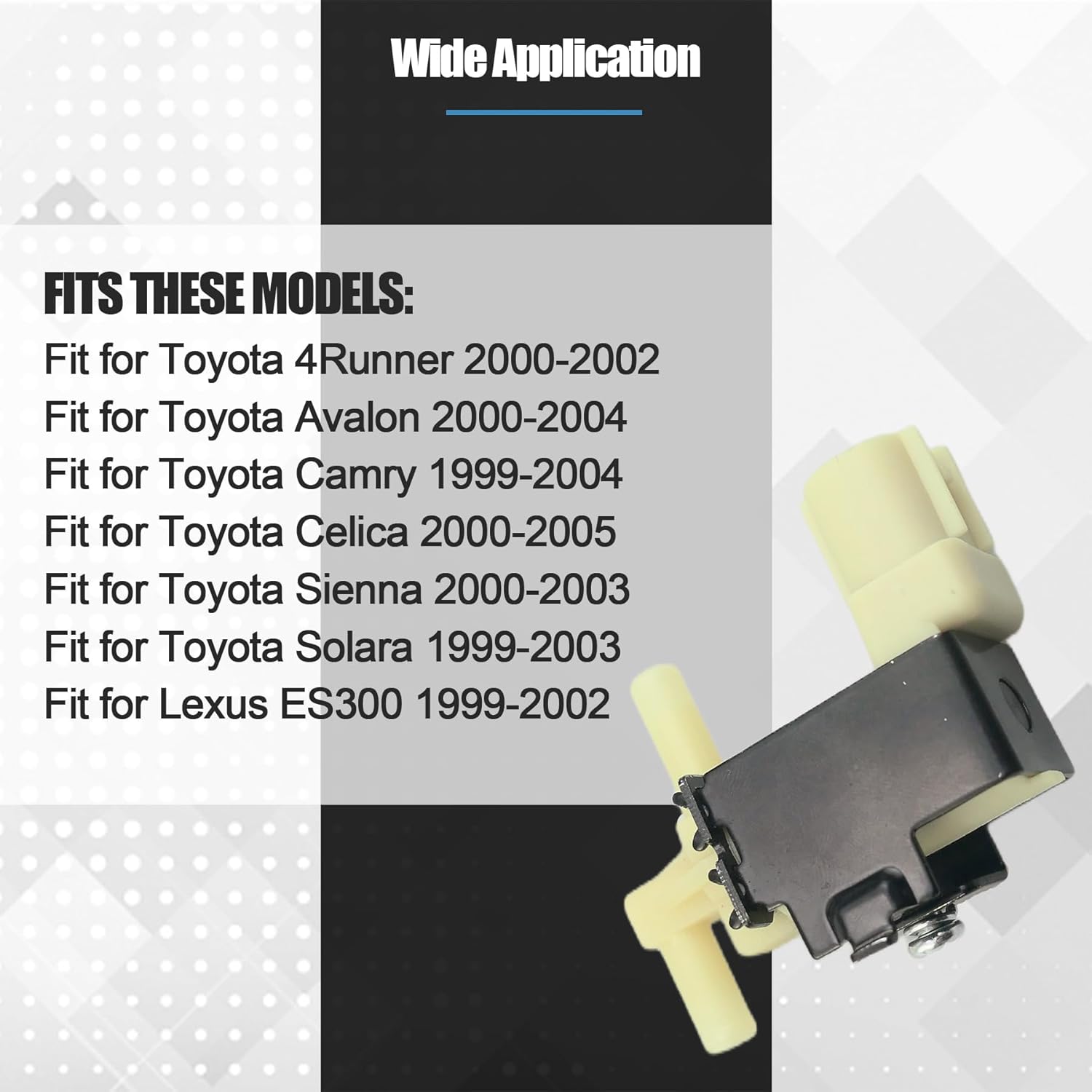 Vacuum Switching Valve Fit for Toyota 4Runner Avalon Camry Celica Sienna Solara for Lexus ES300 Replace 90910-12264 90910-12198 90910-12215 184600-3980
