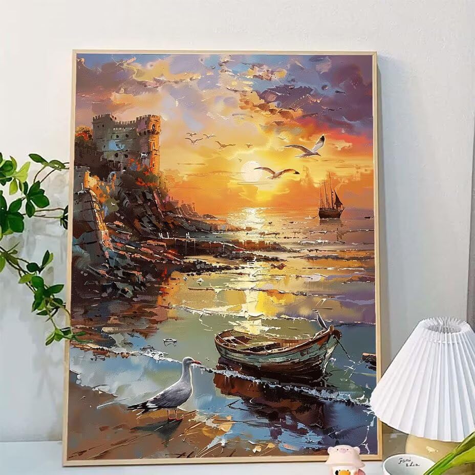 Kits creatif paint by numbers cadeau de loisirs créatifs architecture - 2