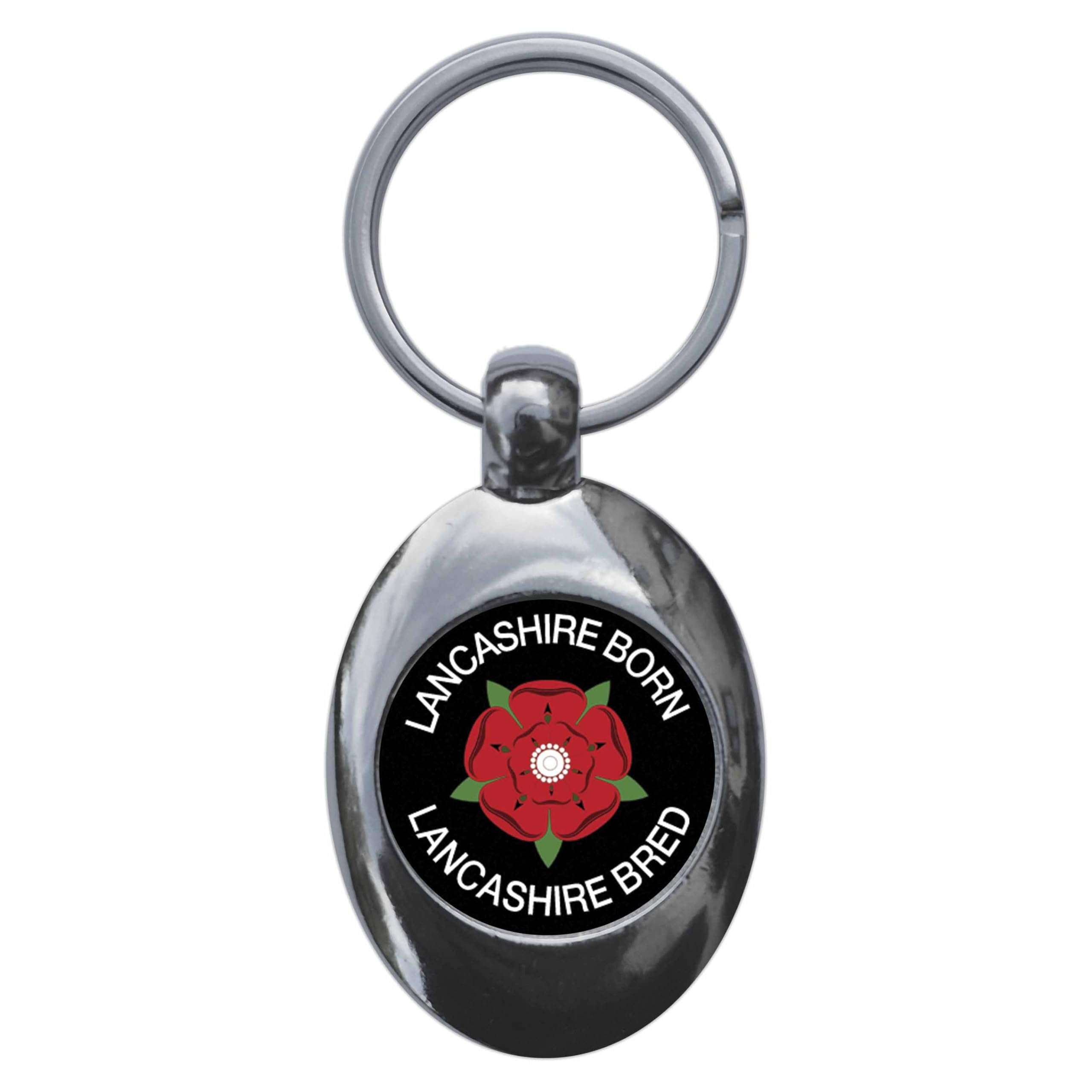 Ozorath Lancashire Born Lancashire Bred Keyring Keychain Key Ring Chain With Trolley Coin