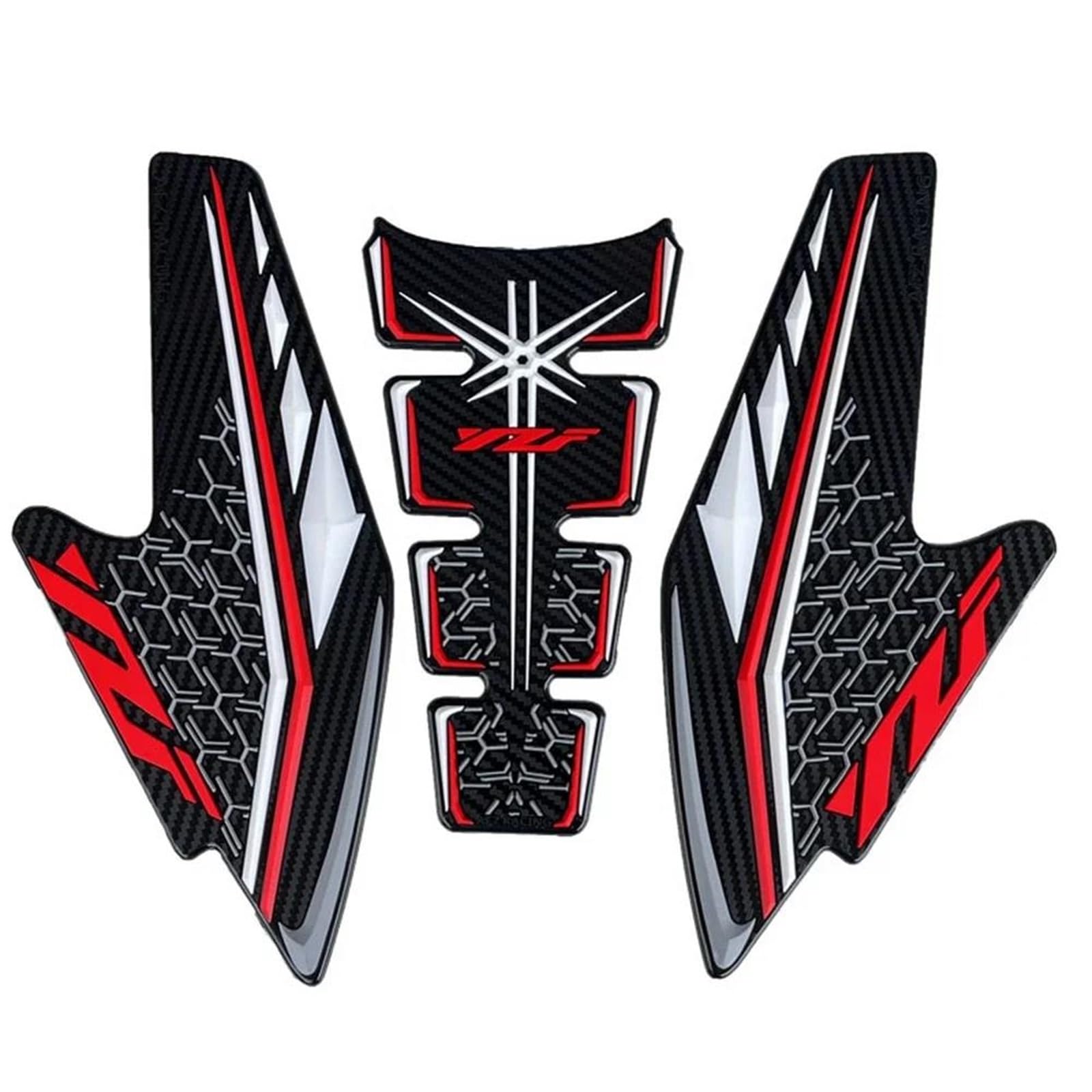 Motorcycle Tank Anti-Skid Pads Protective Stickers Fuel Traction Pads Anti-Skid for Yamaha YZF R3 R25 2019-2023(Style 1)
