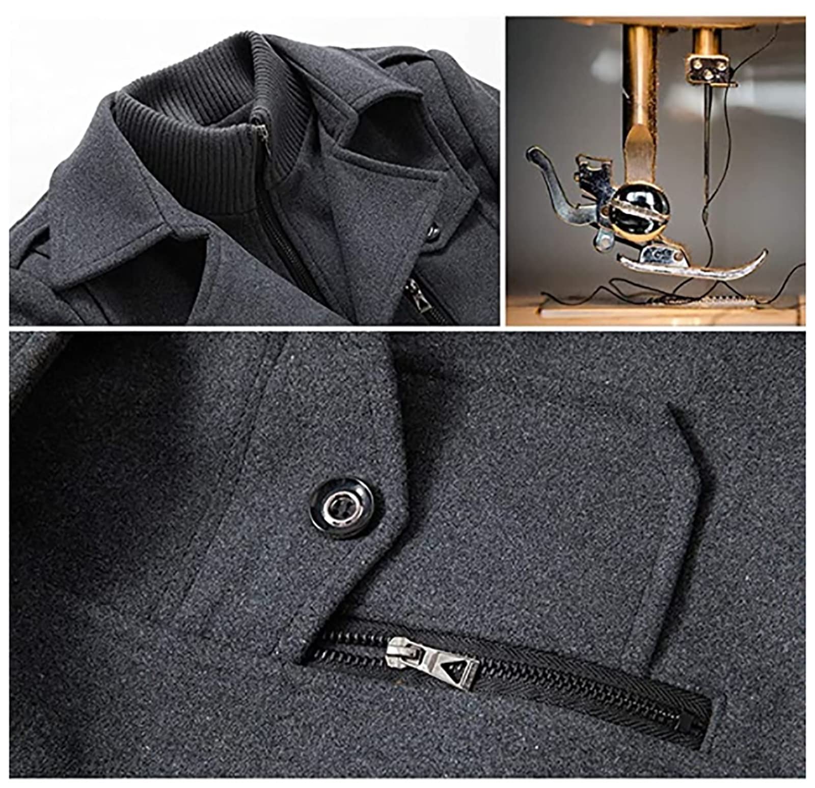 Montgomery Da Uomo Con Cappuccio Giacca Slim Fit Autunno Inverno Outdoor Business Casual Traspirante Capispalla Caldi