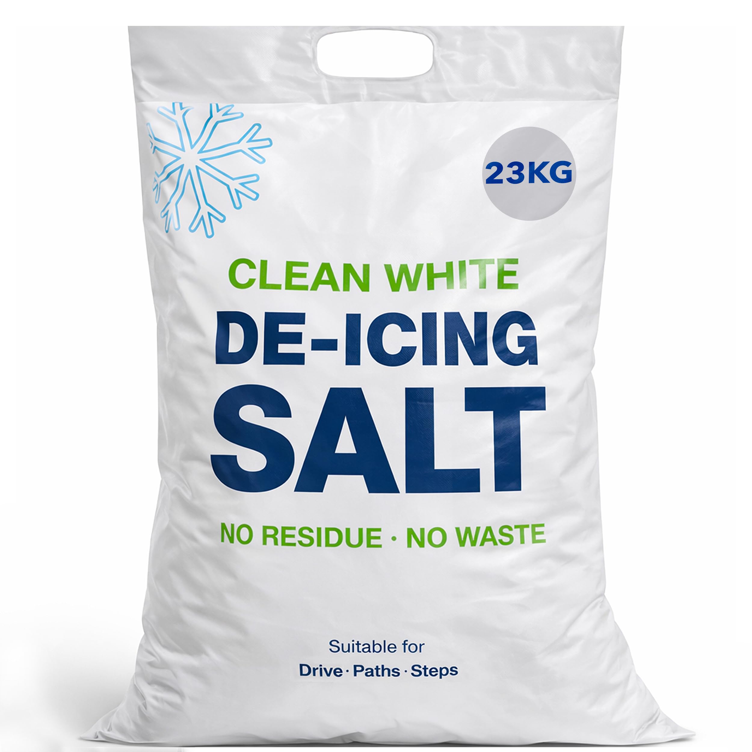 Homatz White Rock Salt Grit 10Kg | De-Icing Salt For Ice & Snow | Suitable For Roads, Paths, Driveways & Pavements | Winter Deicer (10, Kilograms)