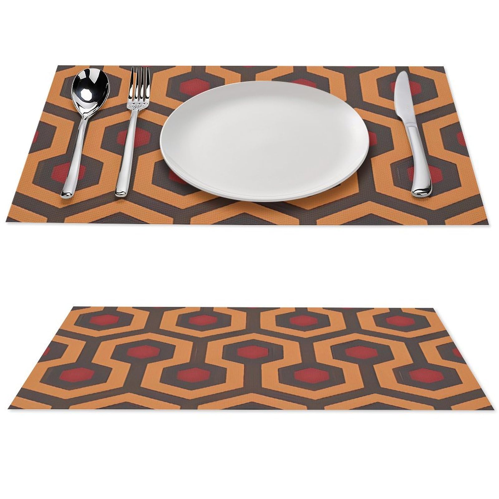 Sets de table en PVC Shining Overlook lot de 6 pièces lavables pour table de salle à manger
