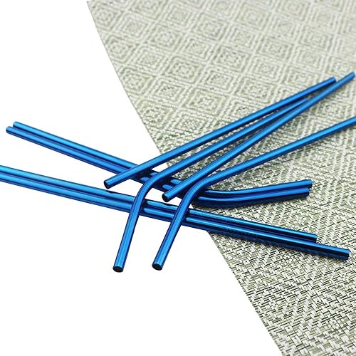 Miniatura 3 de JASHII Juego de 10 pajitas de acero inoxidable, pajitas de metal ecológicas, popotes no desechables, reutilizables para vaso Yeti u Ozark, con 2