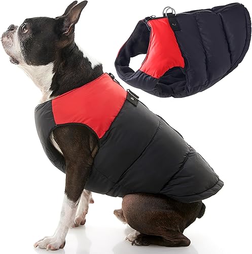 Gooby Gepolsterte Weste, Hundejacke, Größe XS, warm, mit Reißverschluss, Fleece-