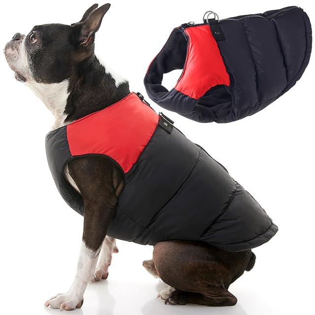 GOOBY Chaleco Acolchado para Clima frío para Perros pequeños con Cierre de Cremallera de protección de Piel…