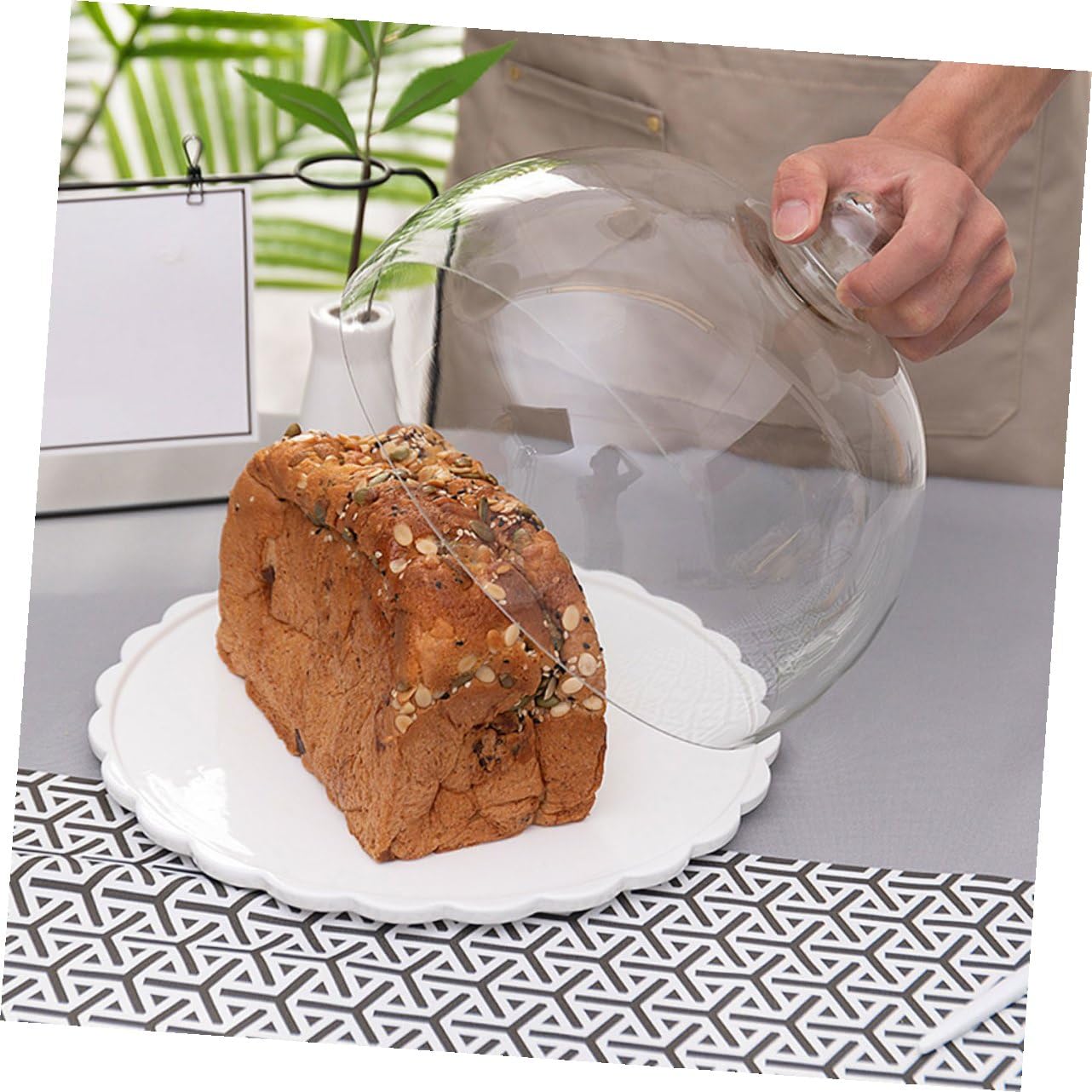 BESPORTBLE Cubre Alimentos de Vidrio y Cerámica Blanco, 1 Juego para Cocina