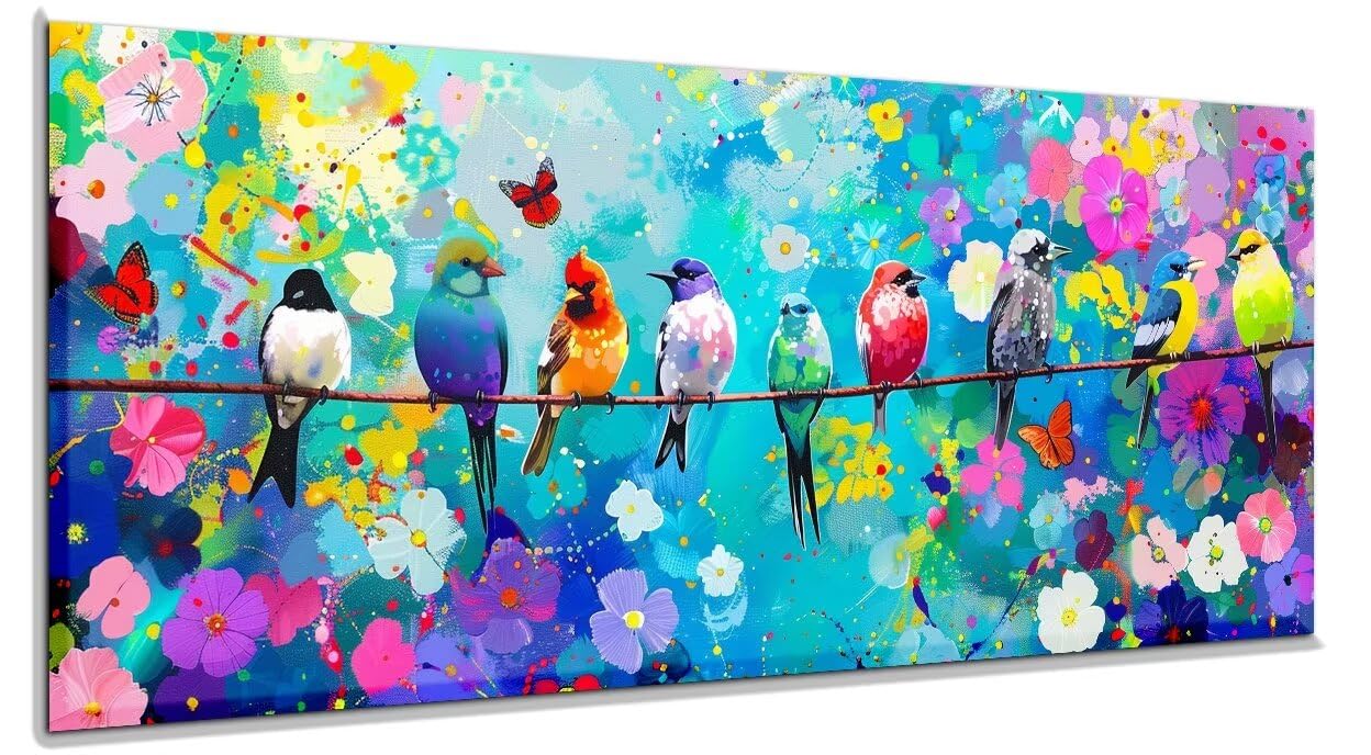 Pintar por Numeros Loro Animal Pintar por Numeros Adultos 50x120cm Sin Marco,Lienzos Numerados para Pintar por Numeros Niños DIY Kit de Pintura por Numeros con 3 Pinceles,Hogar Decoración Regalo yf784