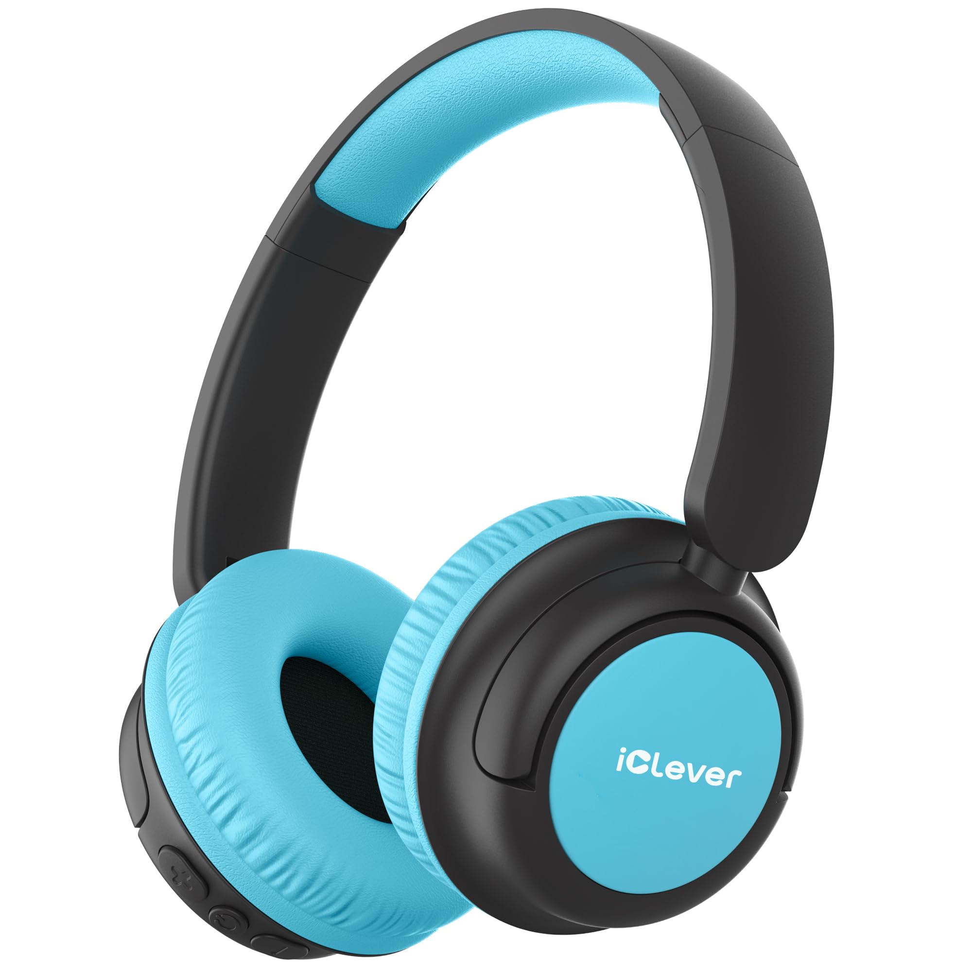 iClever BTH22 Kids Bluetooth Headphones for Toddler Travel, 60H Play Time | SafeSound Tech3.0, Stereo Sound, USB C Fast Charging, AUX Cable, Kids Wireless Headphones for Girls/Boys/Tablet/PC/School