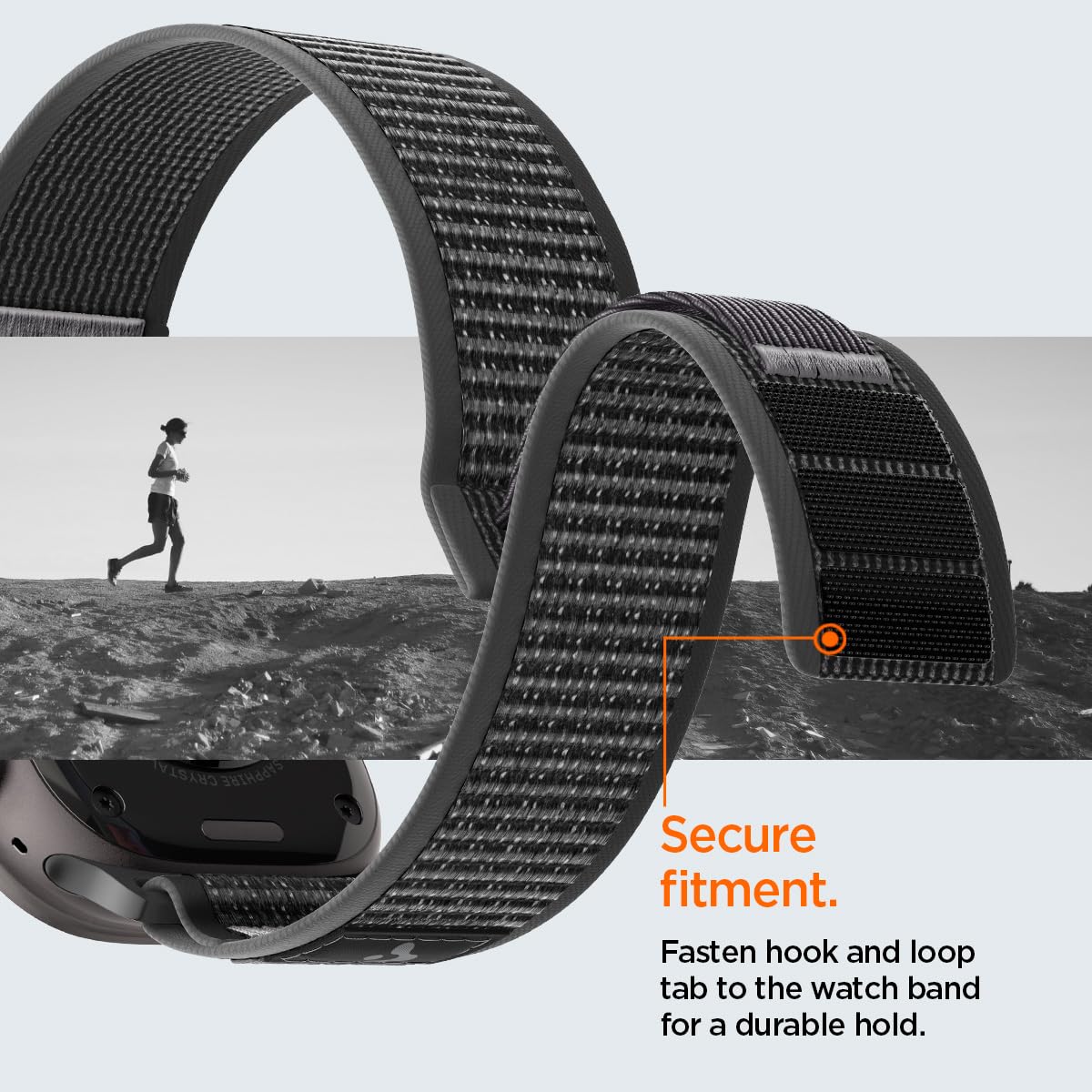 Spigen Athlex Air 2 Armband Entwickelt für Apple Watch Ultra 3/2/1 49mm, Serie 11/10 46mm und Serie 9/8/7/6/5/4/SE 45mm,44mm Stoffarmband
