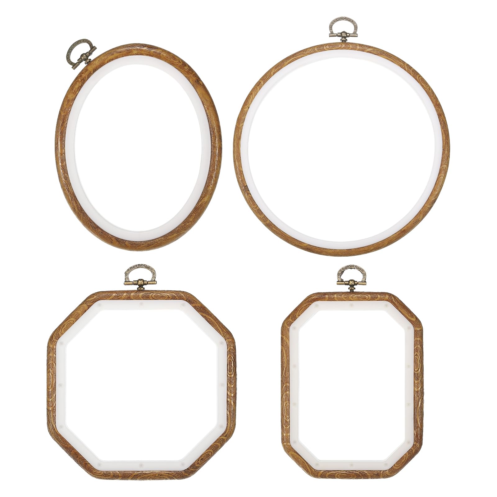 YOKIVE 4 Pcs Round Embroidery Hoops Set