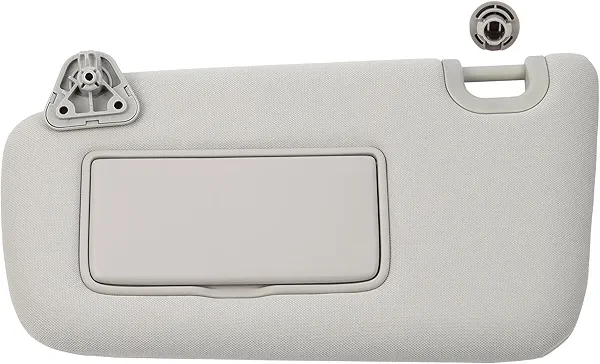 Dasbecan Left Driver Side Sun Visor w/o Light Compatible with Nissan Sentra 2013 2014 2015 2016 2017 2018 2019 Gray Sunvisor with Mirror Replaces# 96401-3SG8A 964013SG8A
