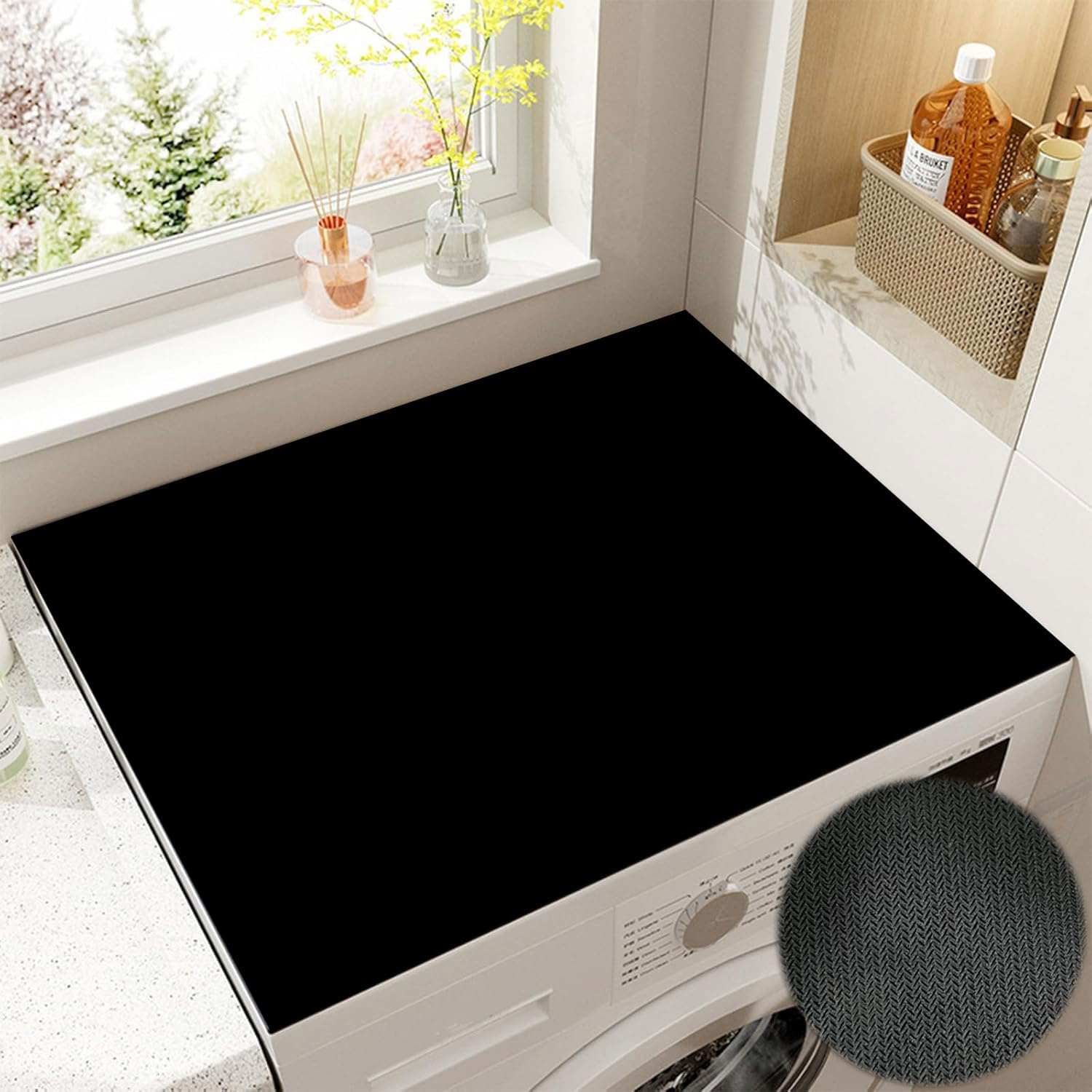 YeahBoom Cubierta Superior para Lavadora y Secadora,60 x 60 cm Cubierta para Lavadora,Funda para Lavadora,Funda Antipolvo para Lavadoras,Secadoras,Cocinas,Autocaravanas,Baños — view 8