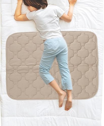 Miniatura 19 de Alsunny Almohadillas de cama lavables impermeables de 44x52 pulgadas (paquete de 2), almohadillas Chucks lavables para adultos, almohadillas de cama