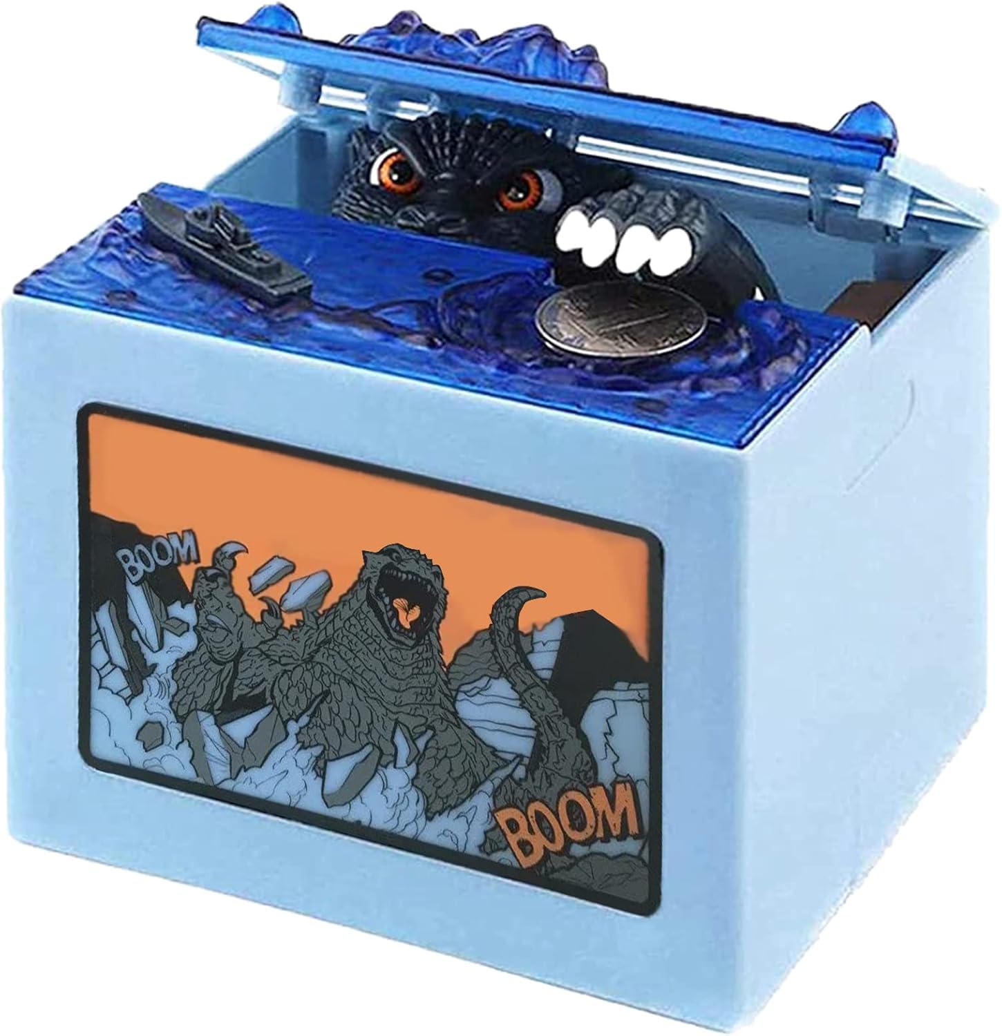 Amazon.co.jp: ミュージックつき自動ゴジラ貯金箱 43234-2384 : おもちゃ