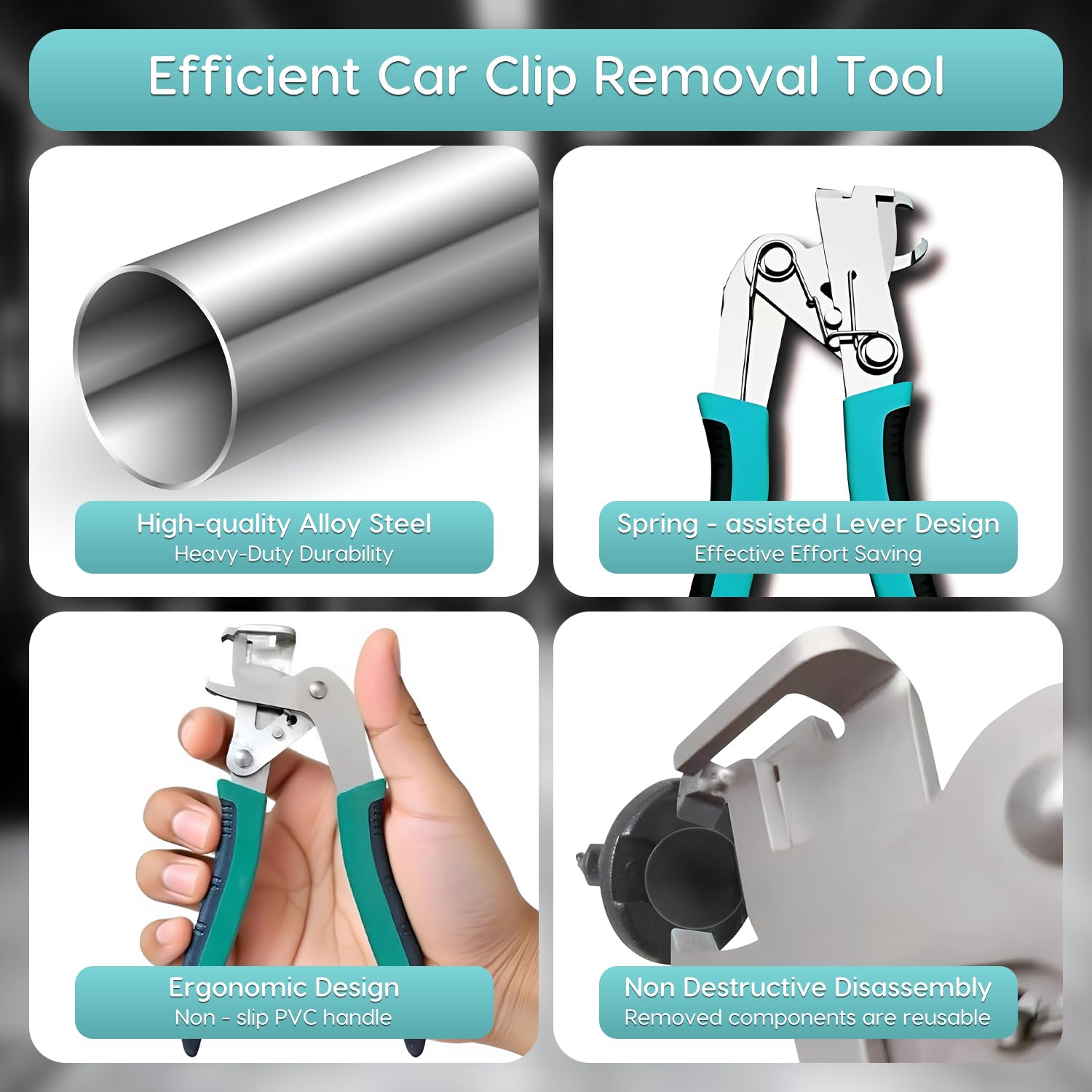 Car Clip Pliers, Disassembly Tools, Efficient Multi-Functional Auto Snap Pliers, Panel/Push Pin/Plastic Rivet/Door Panel/Buckles/Automotive Clip Removal Tools, Without Damage — view 5