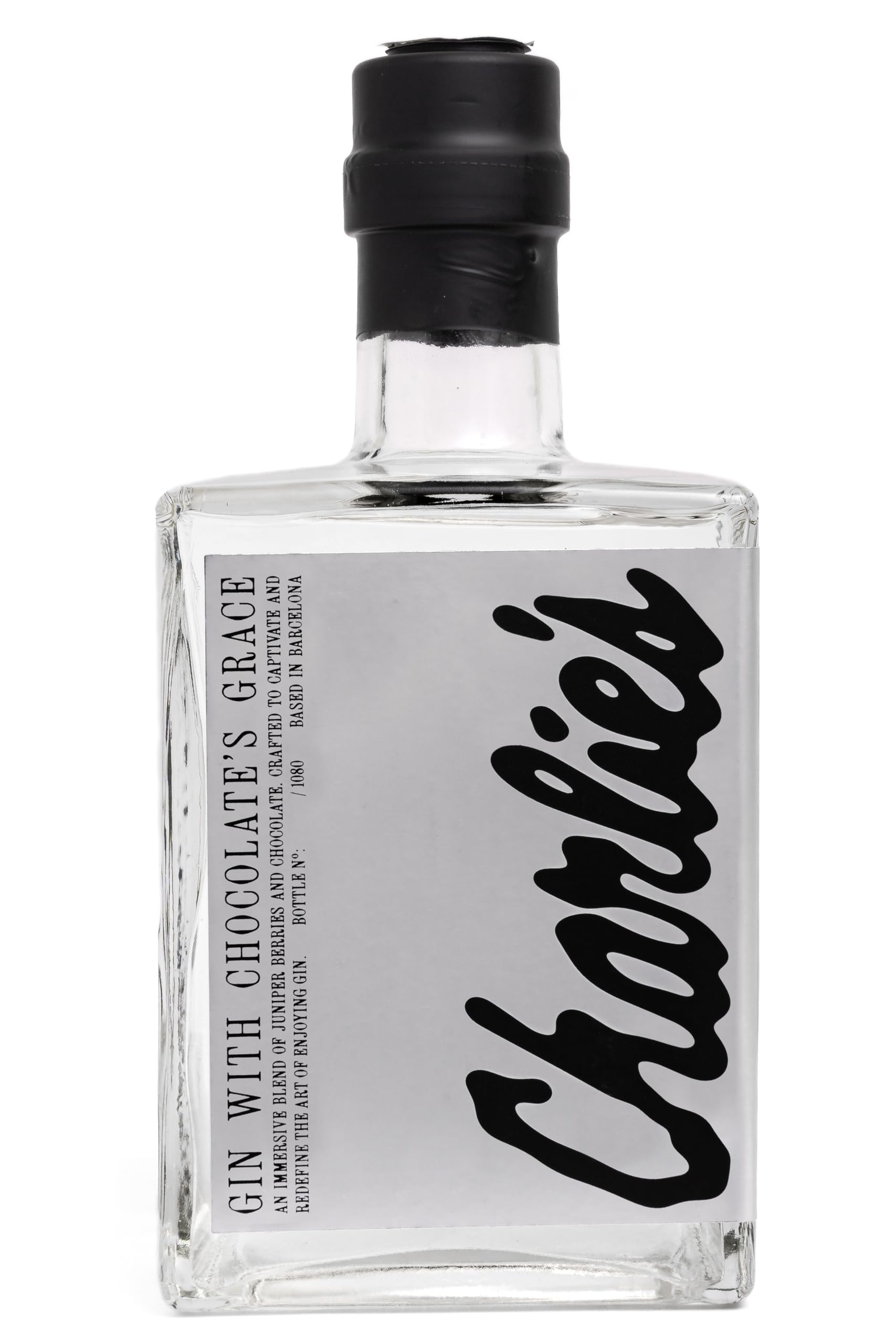 Charlie's Gin - La primera ginebra premium de chocolate - Origen en Barcelona - Ginebra exclusiva - Lotes limitados - 70cl - Alc. 37,5% vol.