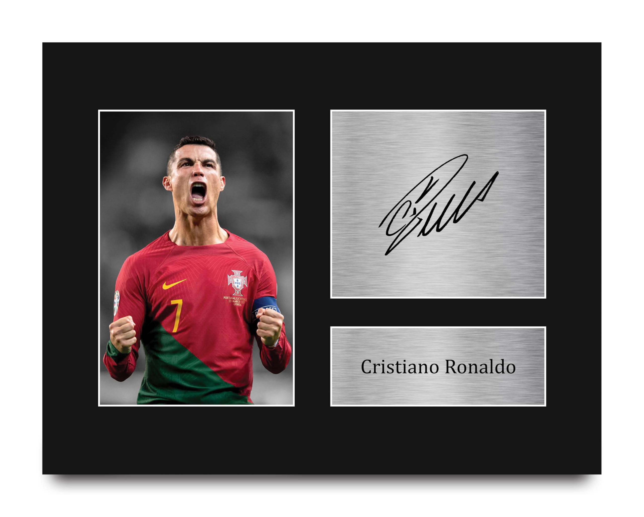 HWC Trading Cristiano Ronaldo Portugal Gifts Printed Signed Autograph Picture for Soccer Fans and Supporters - US Letter Size