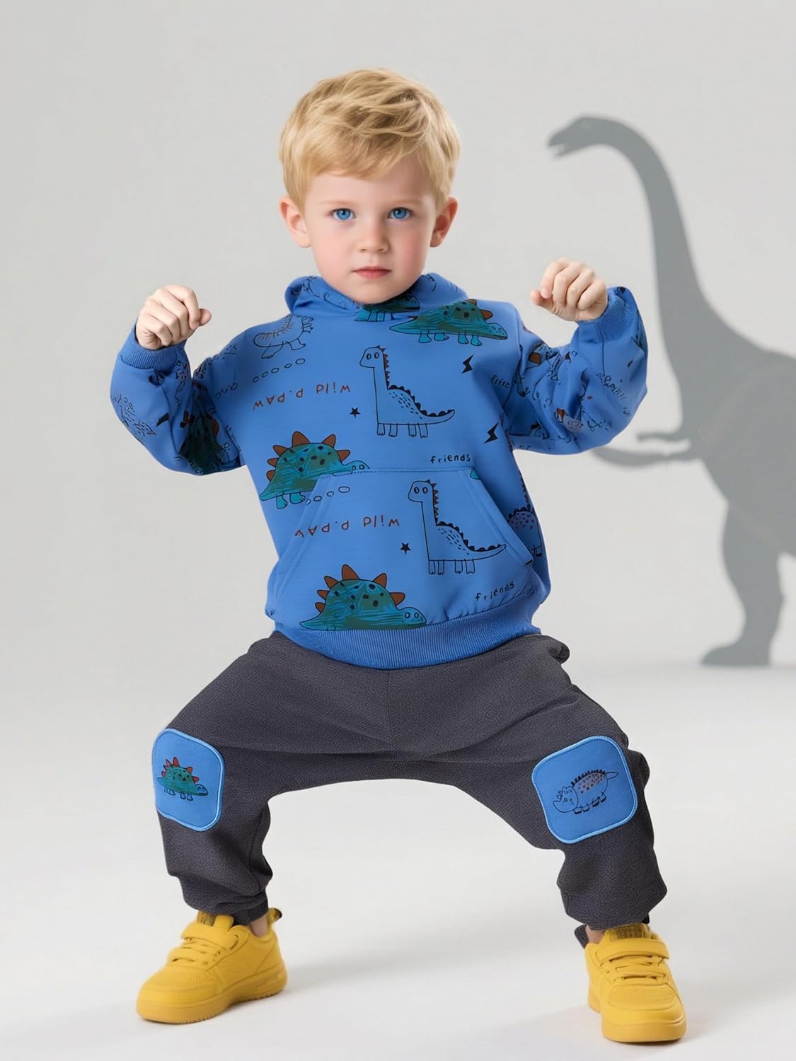 Toddler Baby Boy Clothing Sets Little Dinosaur Printed Hoodies & Pants Kids 2pcs Outfits 2025 - Image 4