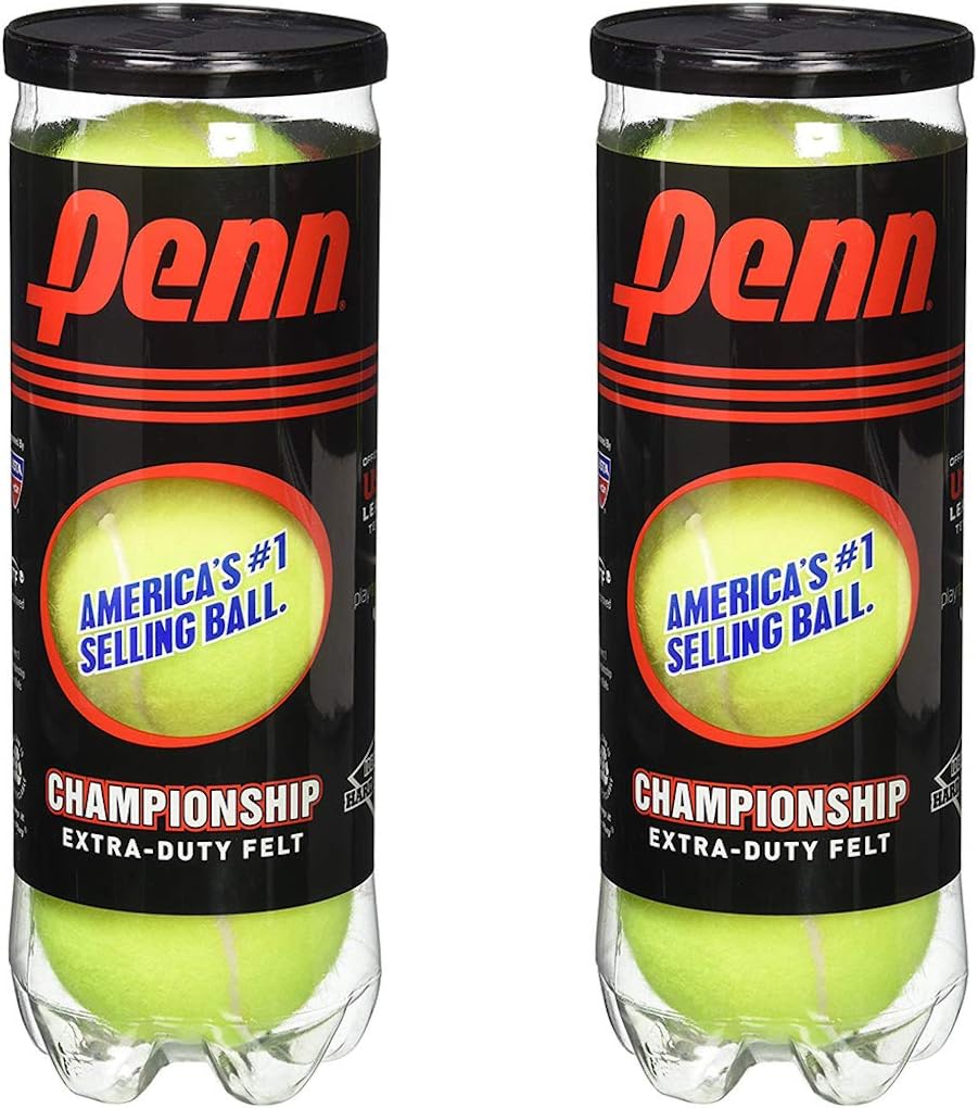 Penn Championship - Extra Duty Felt Pressurized Tennis Balls - (2 Cans, 6 Balls)